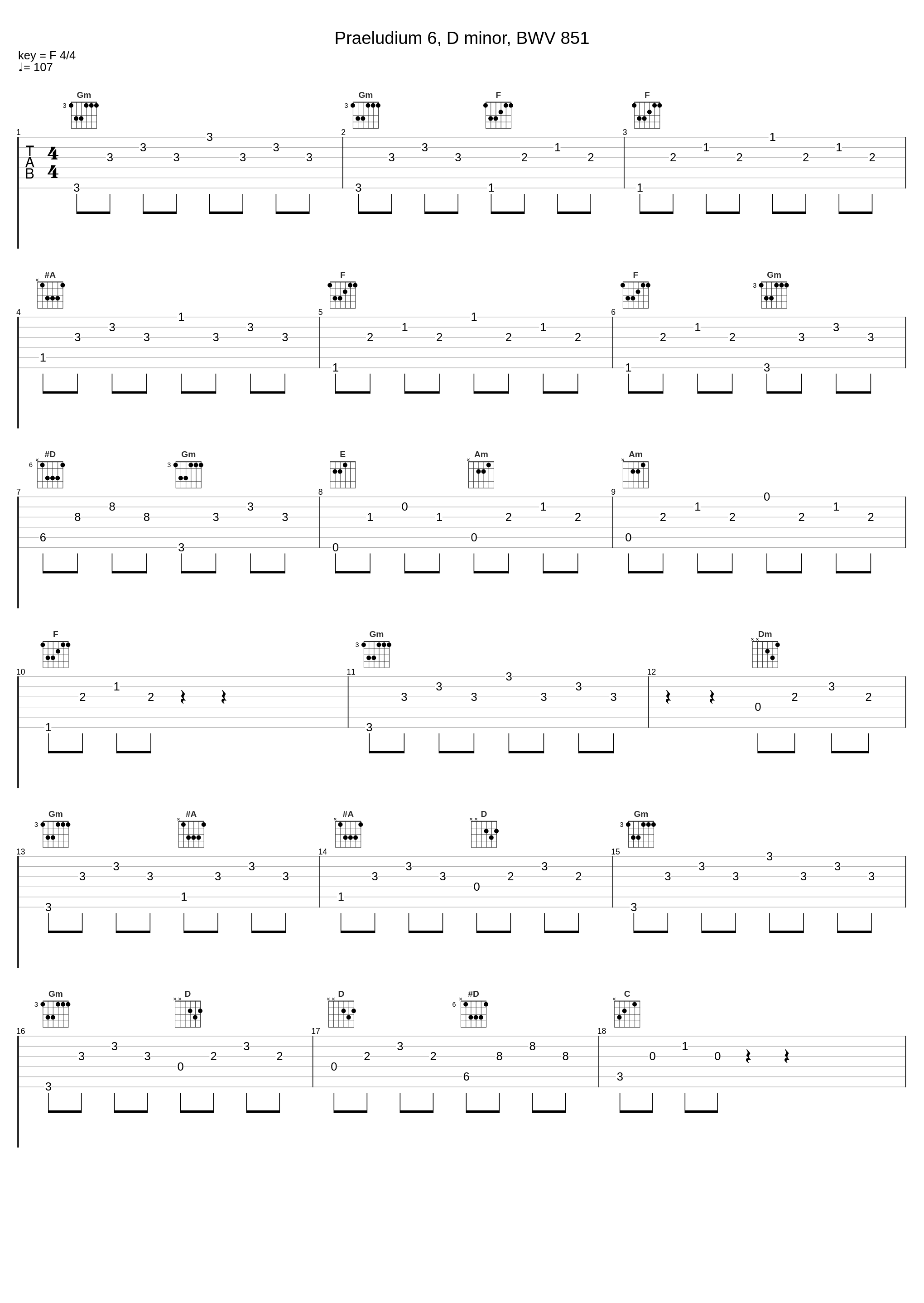 Praeludium 6, D minor, BWV 851_Daniel Philipp Stotz,Johann Sebastian Bach_1