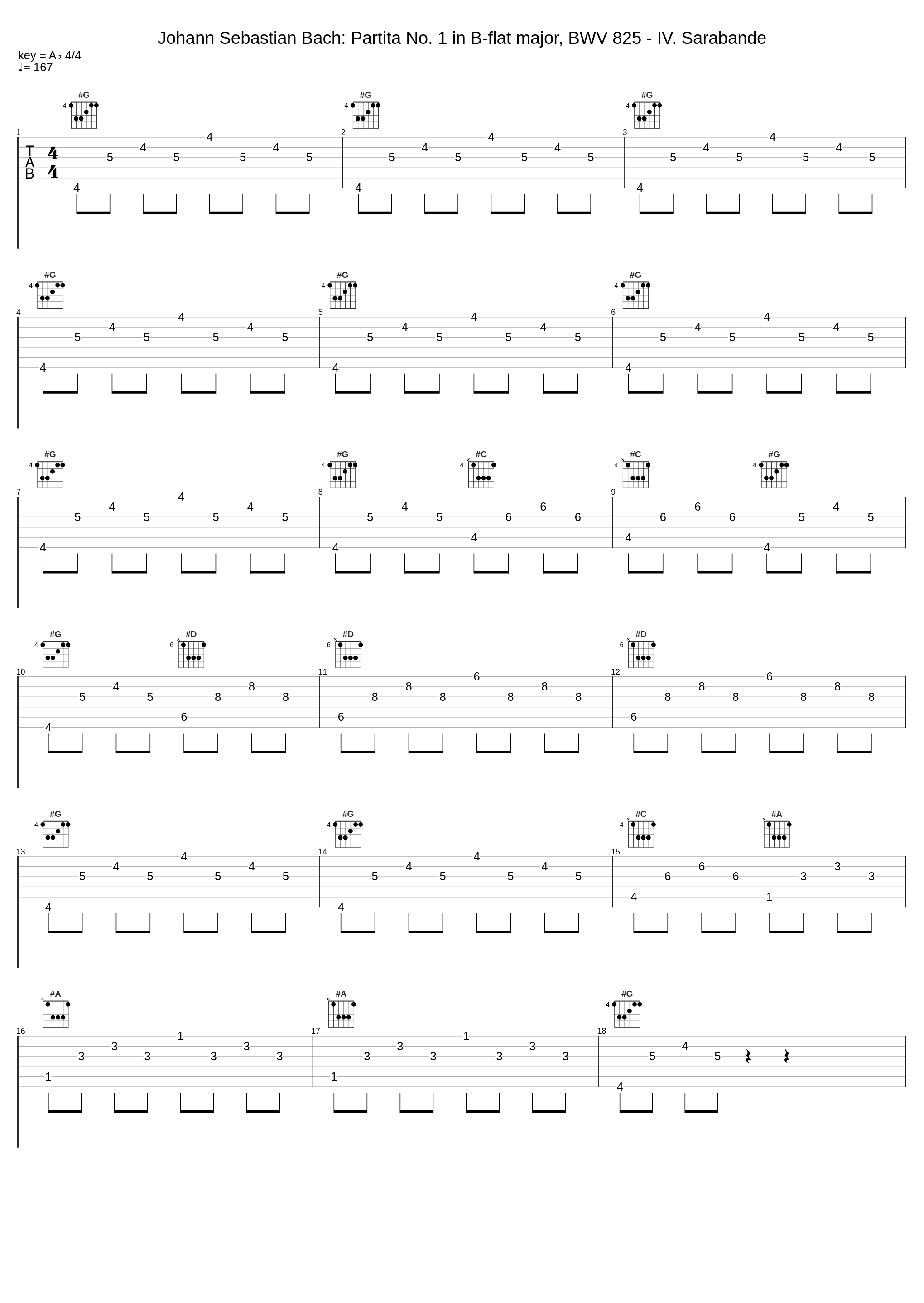 Johann Sebastian Bach: Partita No. 1 in B-flat major, BWV 825 - IV. Sarabande_Johann Sebastian Bach_1
