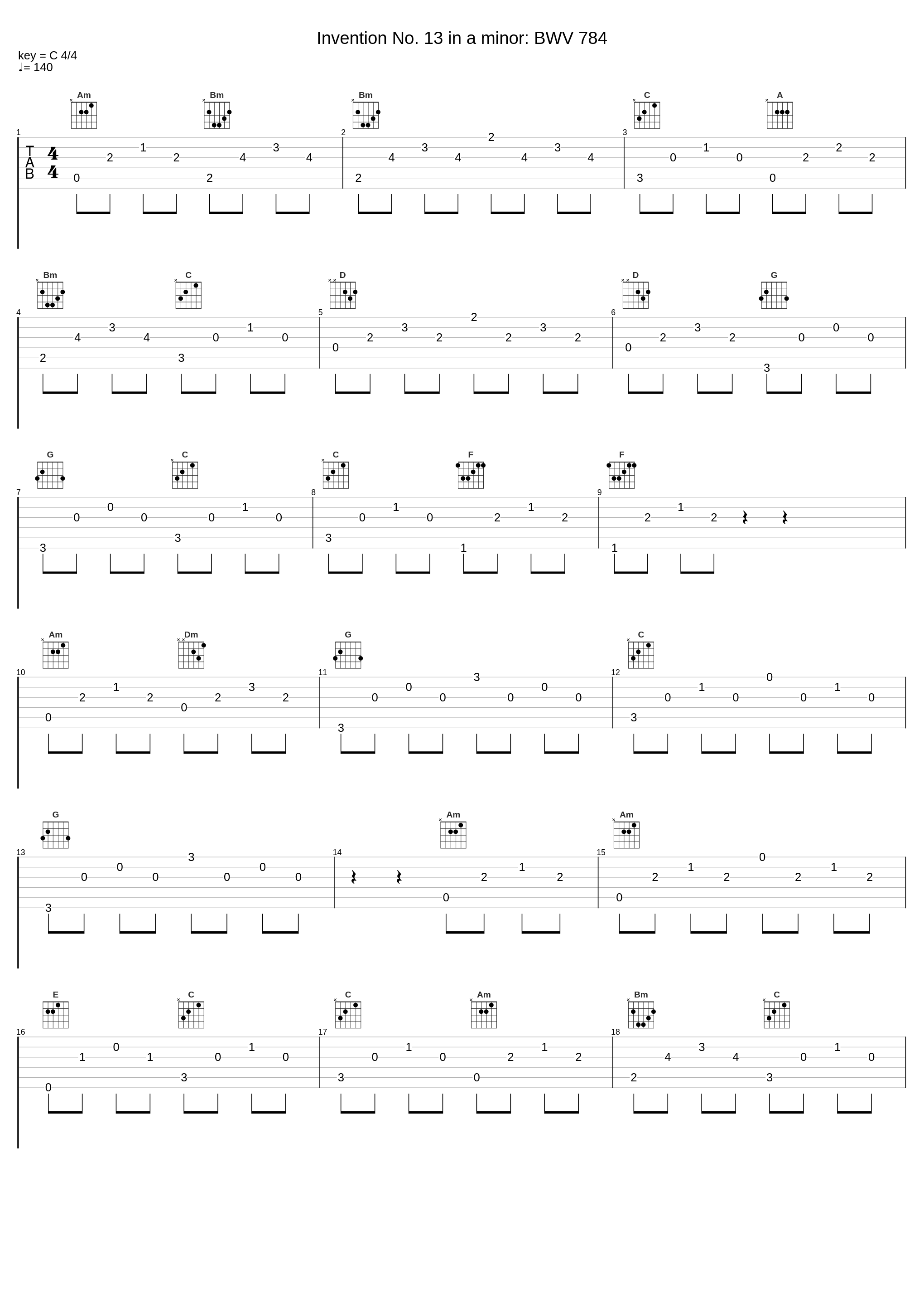 Invention No. 13 in a minor: BWV 784_My Little Remix,Johann Sebastian Bach_1