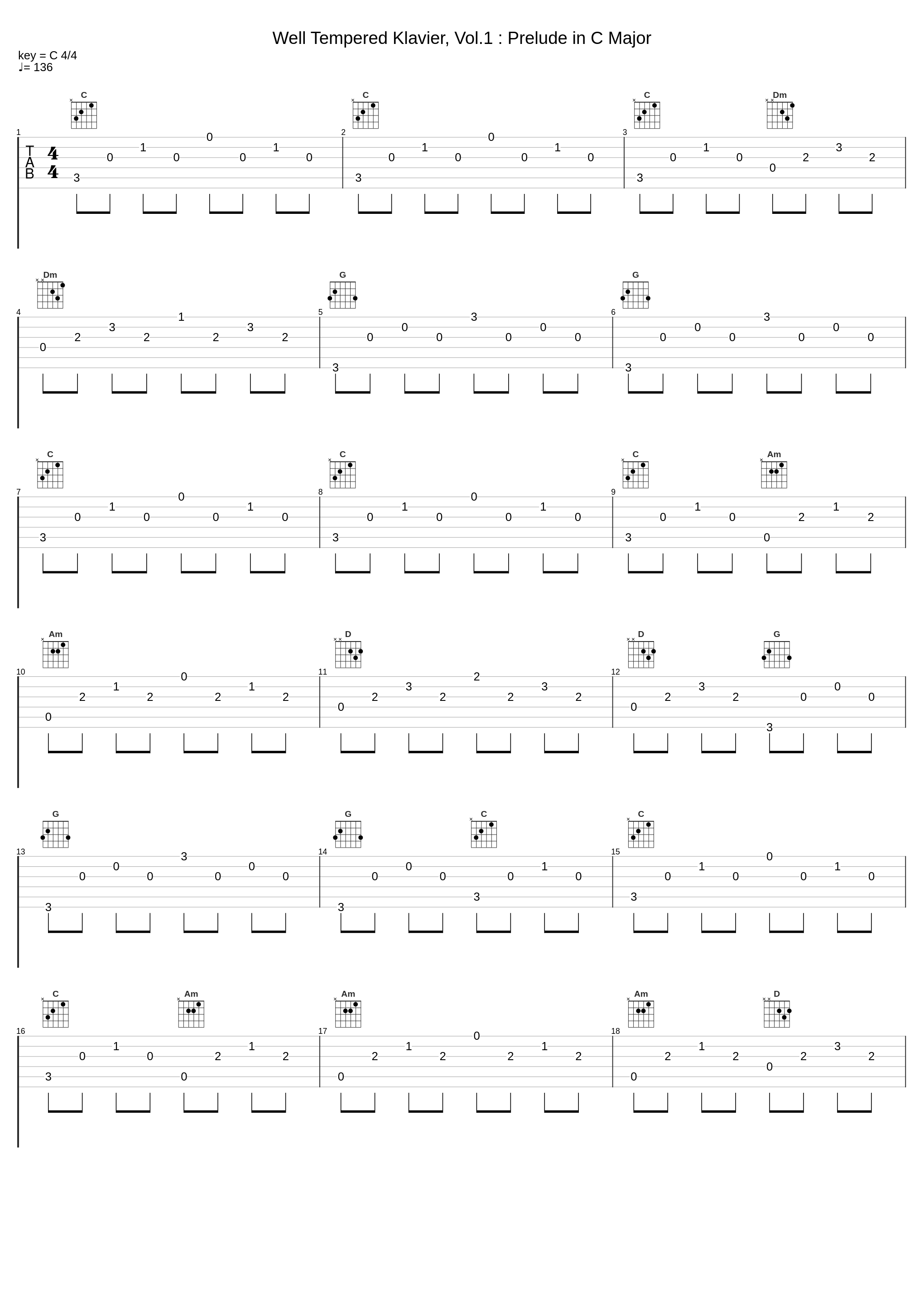 Well Tempered Klavier, Vol.1 : Prelude in C Major_Kim Ngan Nguyen,Johann Sebastian Bach_1