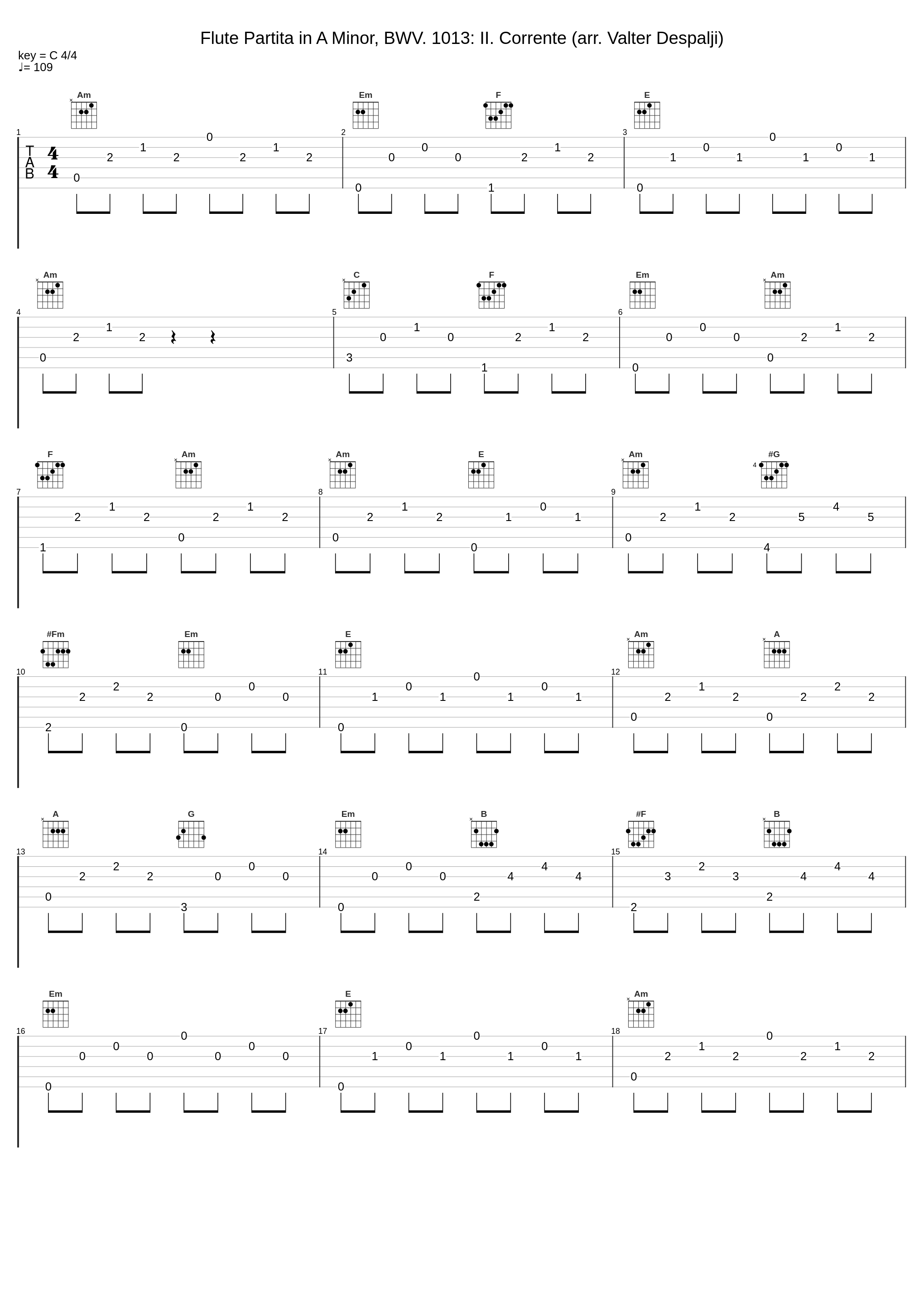 Flute Partita in A Minor, BWV. 1013: II. Corrente (arr. Valter Despalji)_Johann Sebastian Bach,Muazana Ana Golja_1