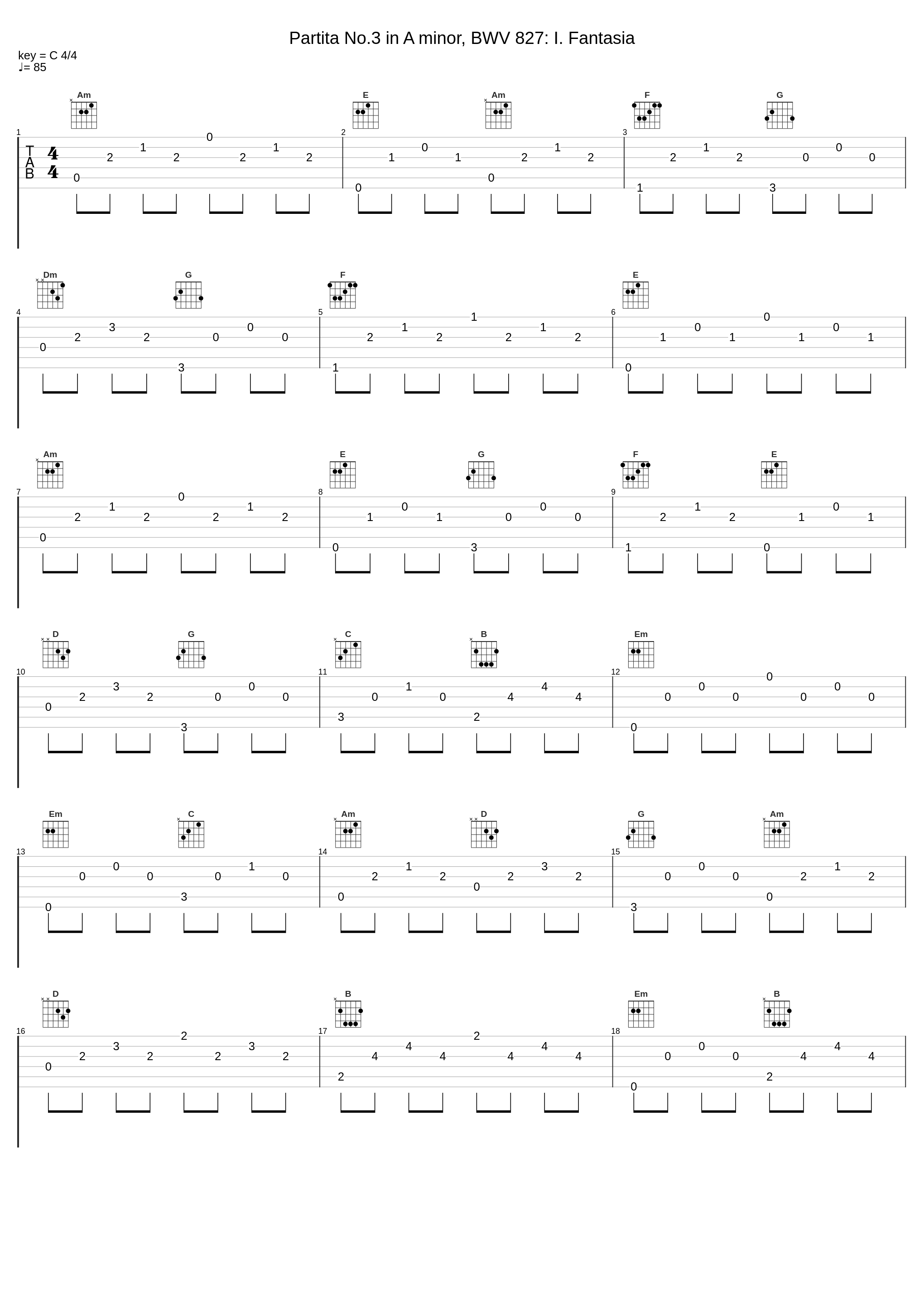 Partita No.3 in A minor, BWV 827: I. Fantasia_Al Goranski,Johann Sebastian Bach_1