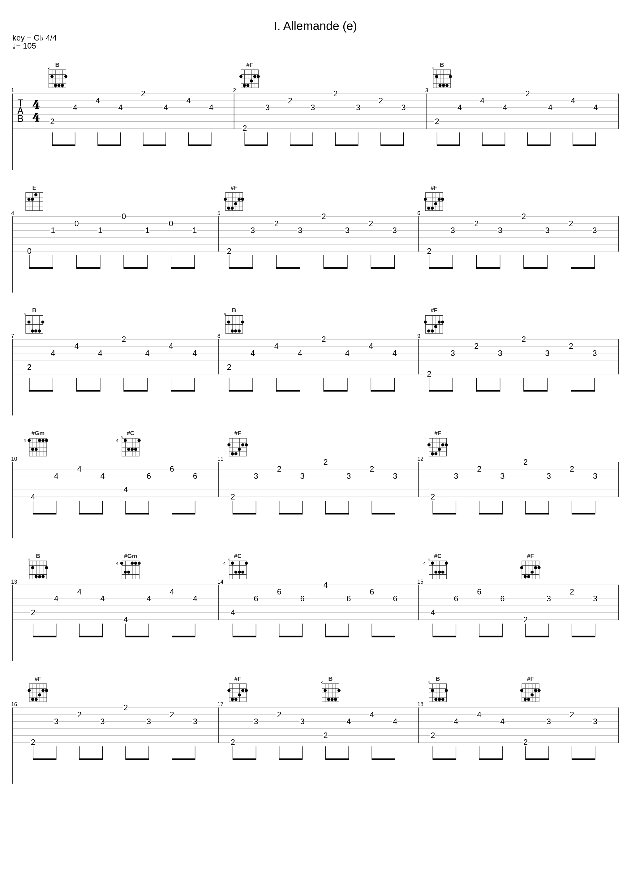 I. Allemande (e)_Justin Glaie,Mario Sarrechia,Johann Jakob Froberger_1