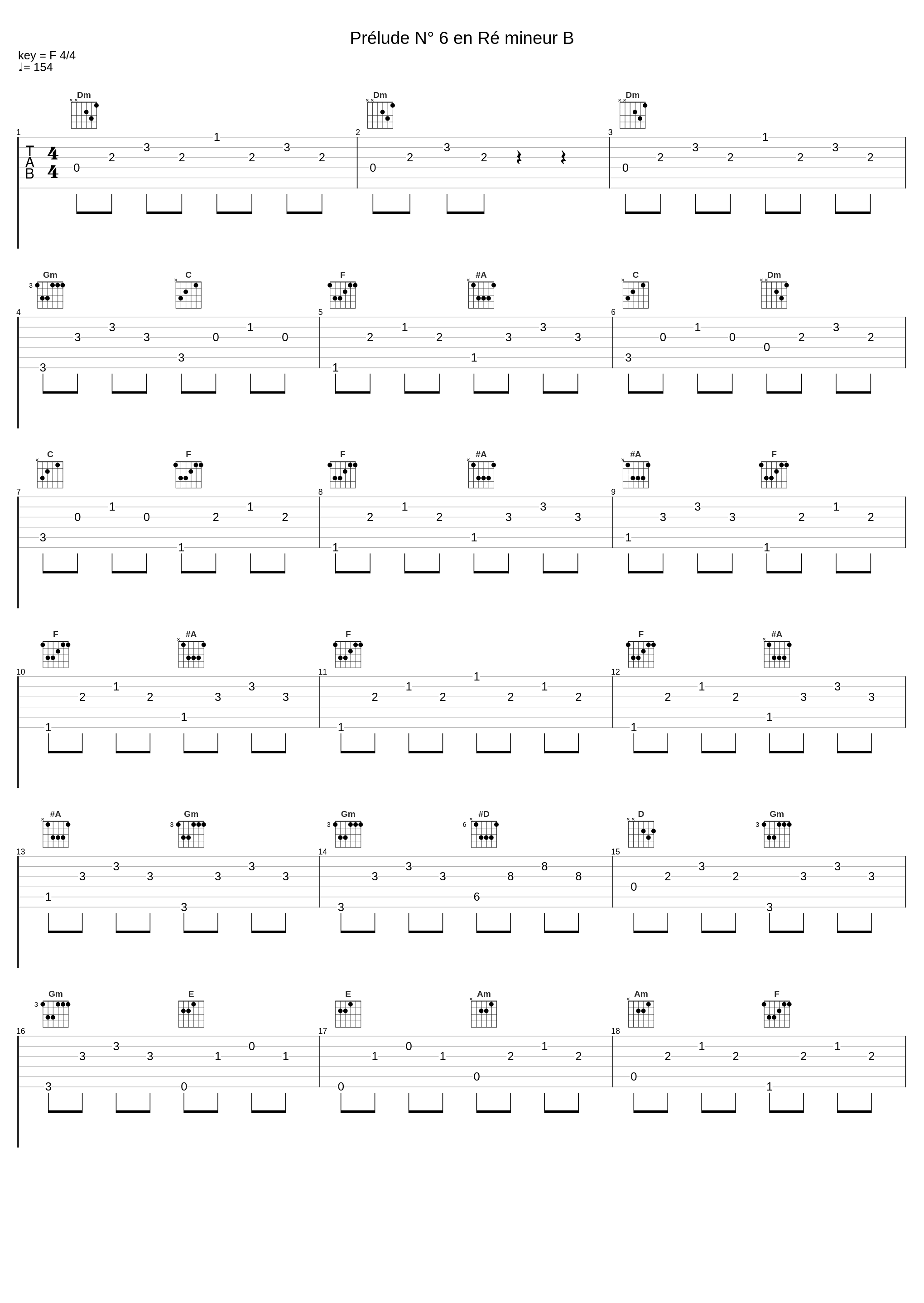 Prélude N° 6 en Ré mineur B_朱晓玫,Johann Sebastian Bach_1