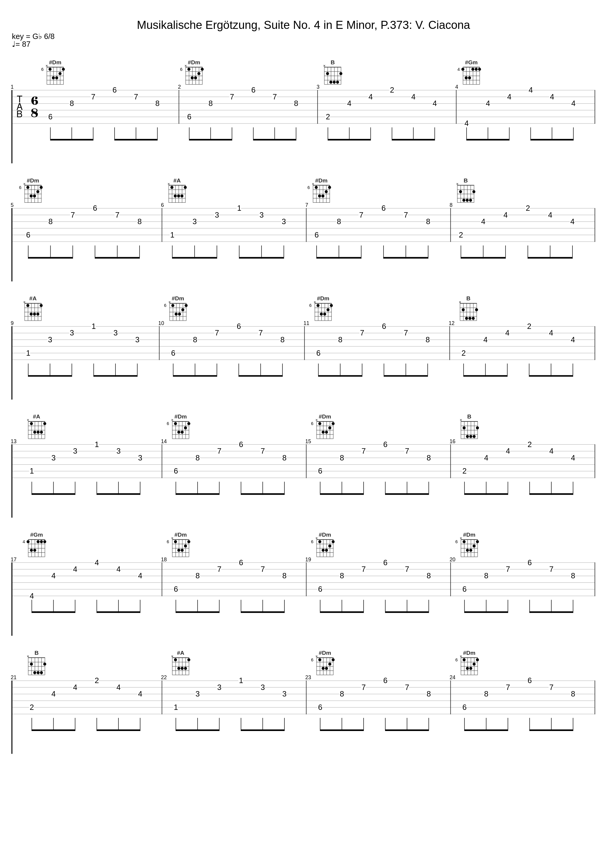 Musikalische Ergötzung, Suite No. 4 in E Minor, P.373: V. Ciacona_Harmonie Universelle,Johann Pachelbel_1