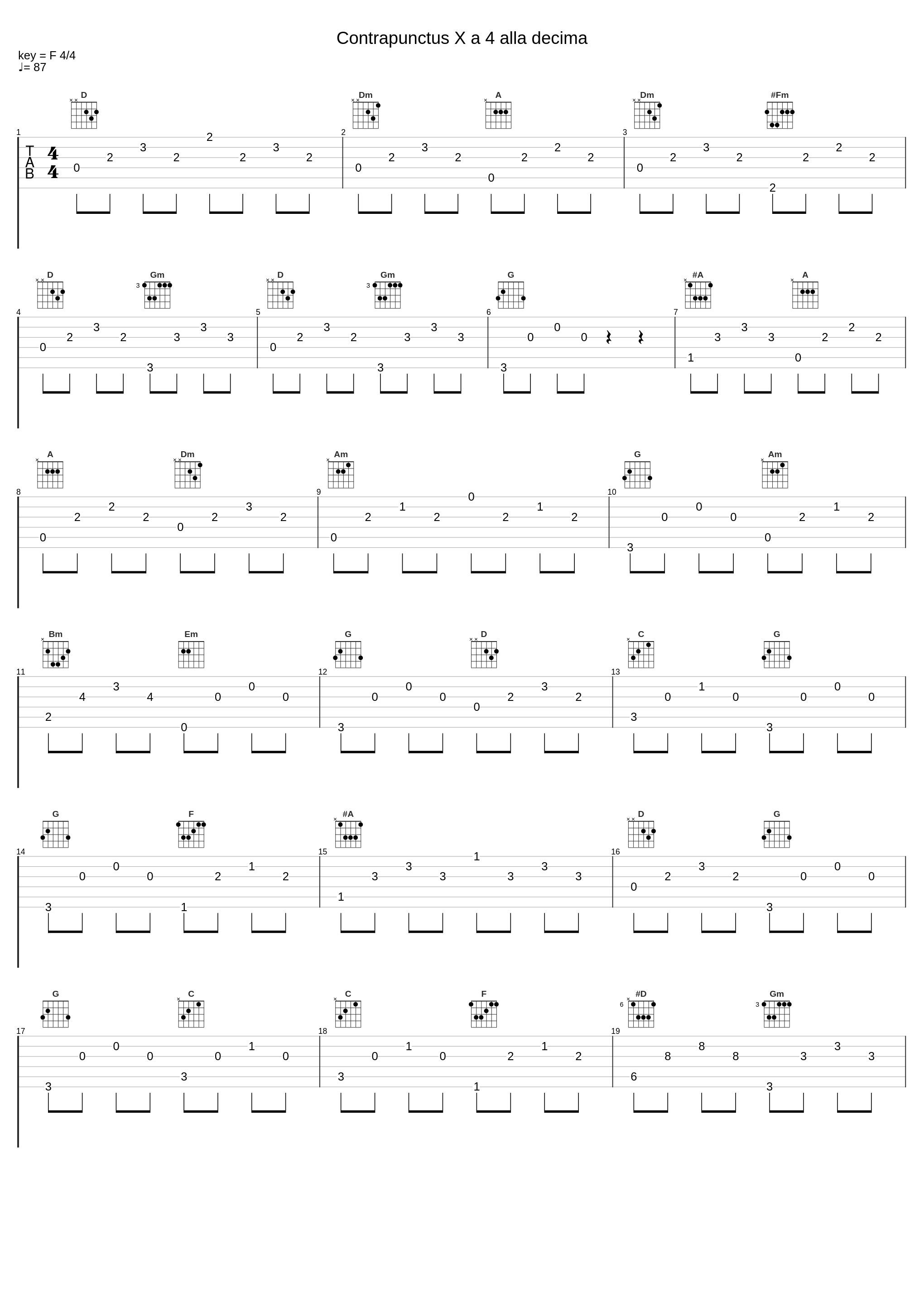 Contrapunctus X a 4 alla decima_Filippo Gorini,Johann Sebastian Bach_1