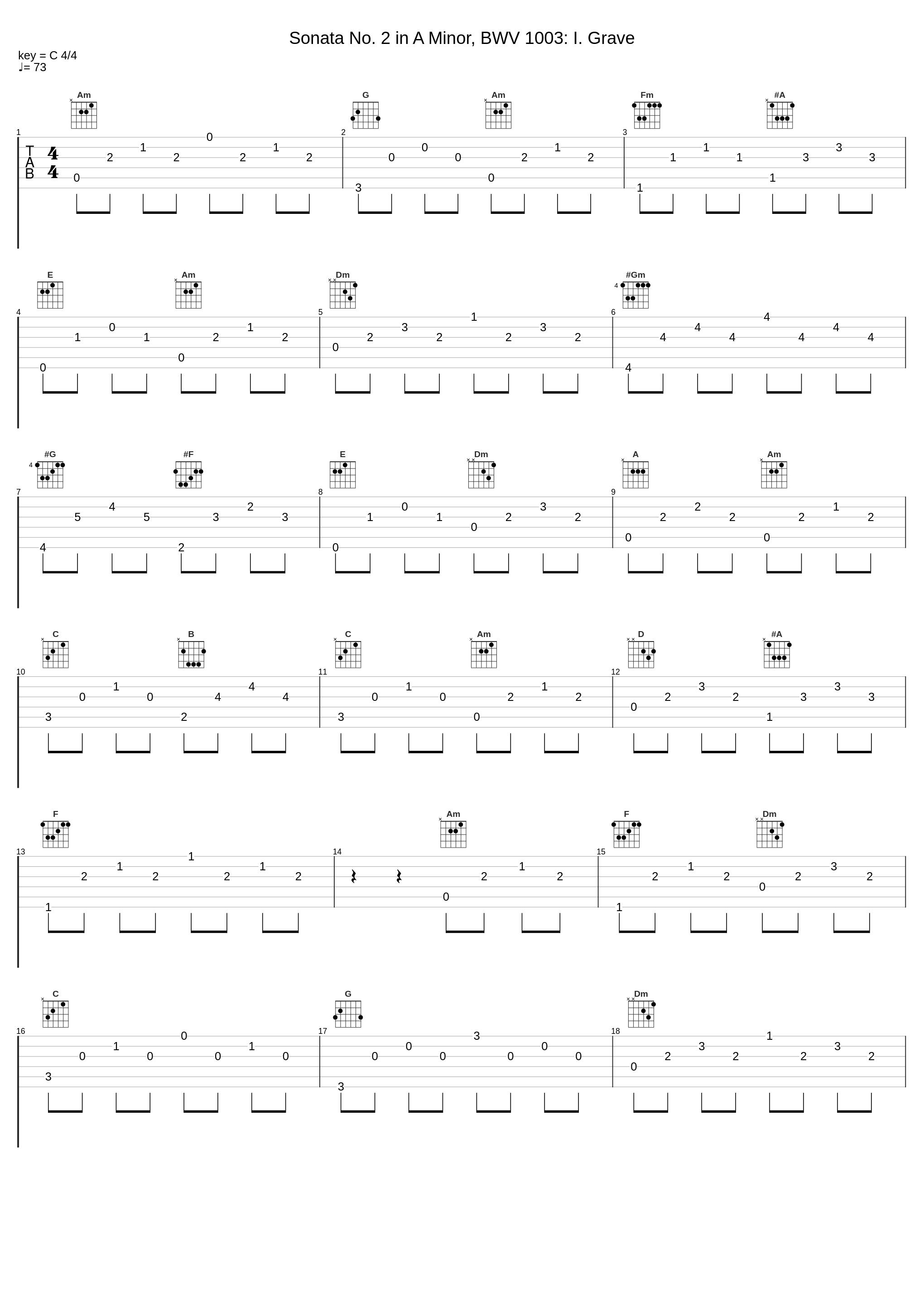 Sonata No. 2 in A Minor, BWV 1003: I. Grave_Aurélien Delprat,Johann Sebastian Bach_1