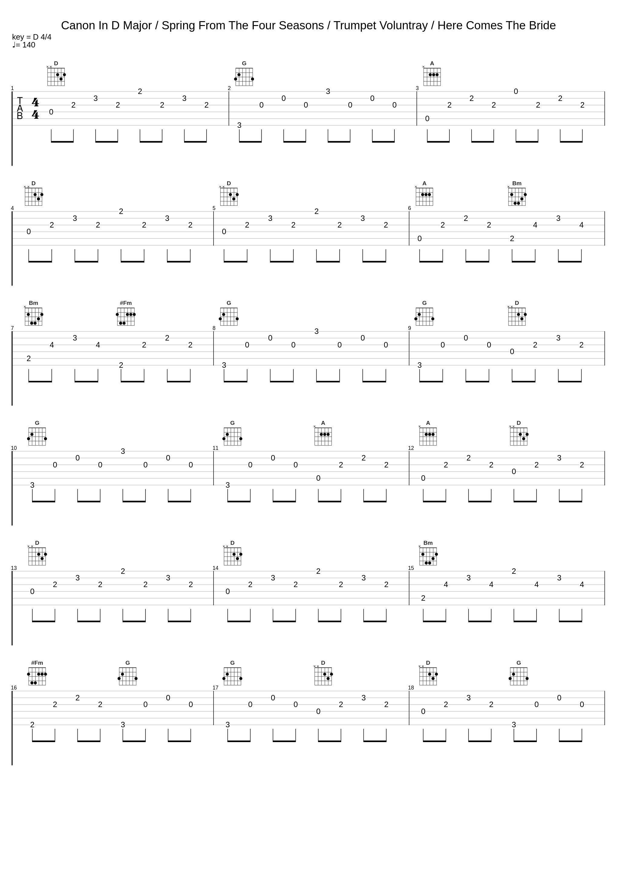 Canon In D Major / Spring From The Four Seasons / Trumpet Voluntray / Here Comes The Bride_Julian & Fortune,Johann Pachelbel,Antonio Vivialdi,Herbert Clarke_1