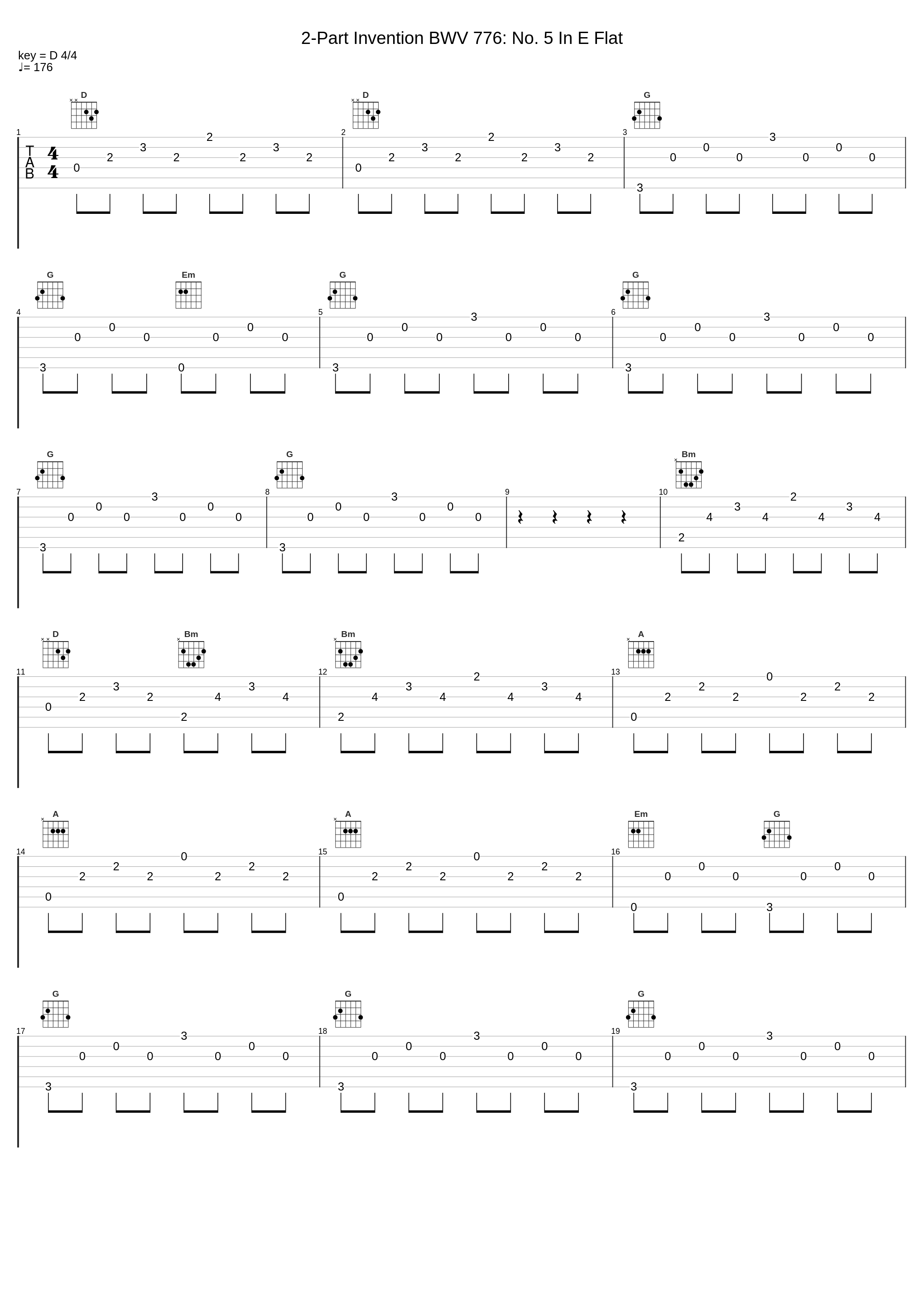 2-Part Invention BWV 776: No. 5 In E Flat_Christianne Jaccottet,Johann Sebastian Bach_1