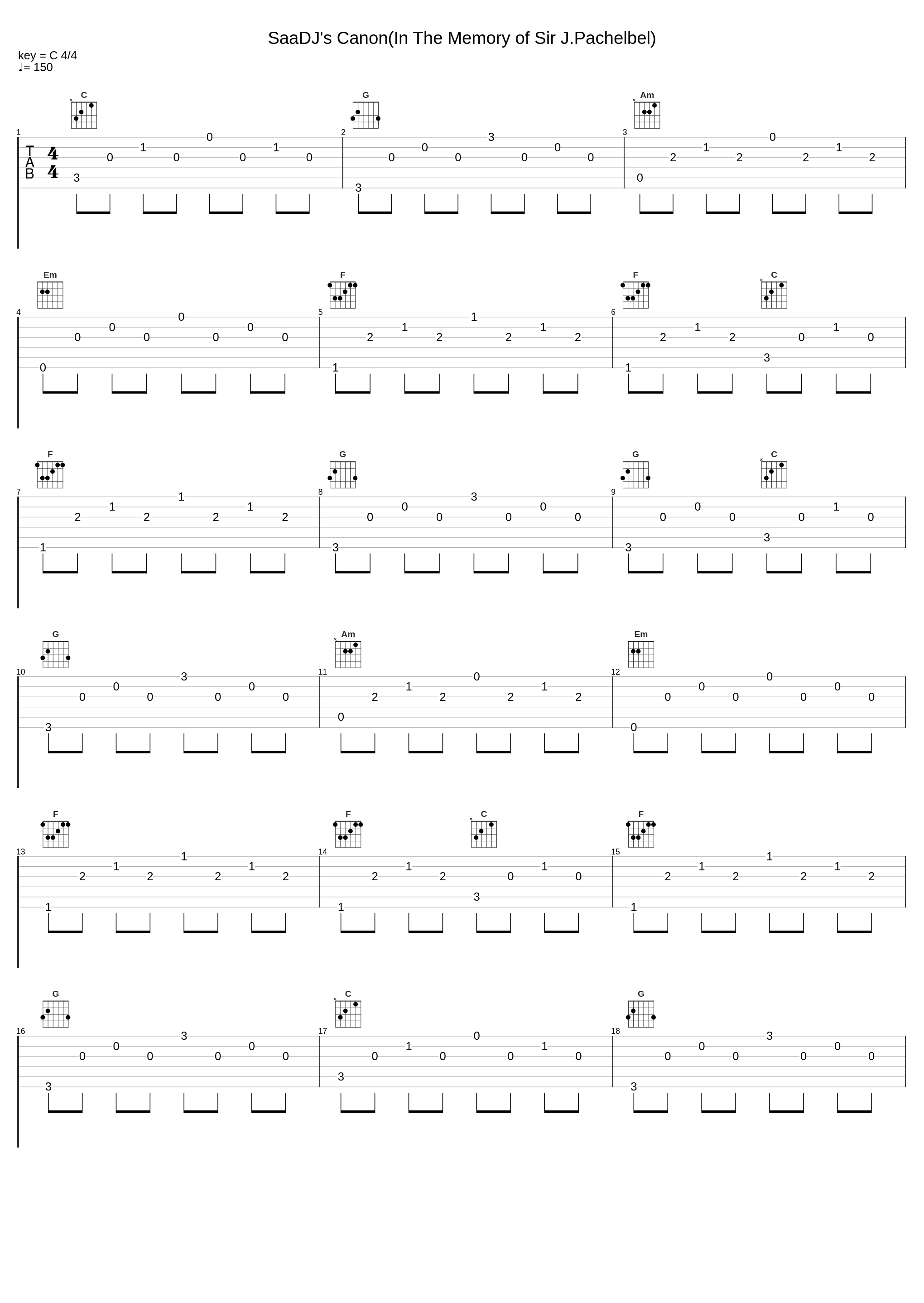 SaaDJ's Canon(In The Memory of Sir J.Pachelbel)_SaaDJ,Johann Pachelbel_1