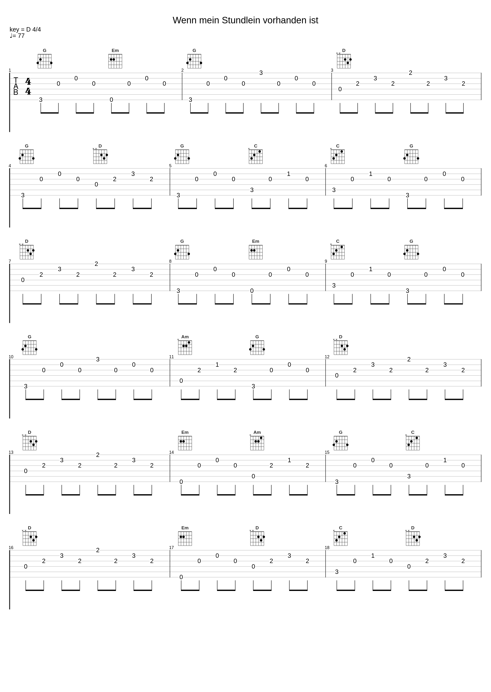 Wenn mein Stundlein vorhanden ist_Joseph Payne,Johann Pachelbel_1