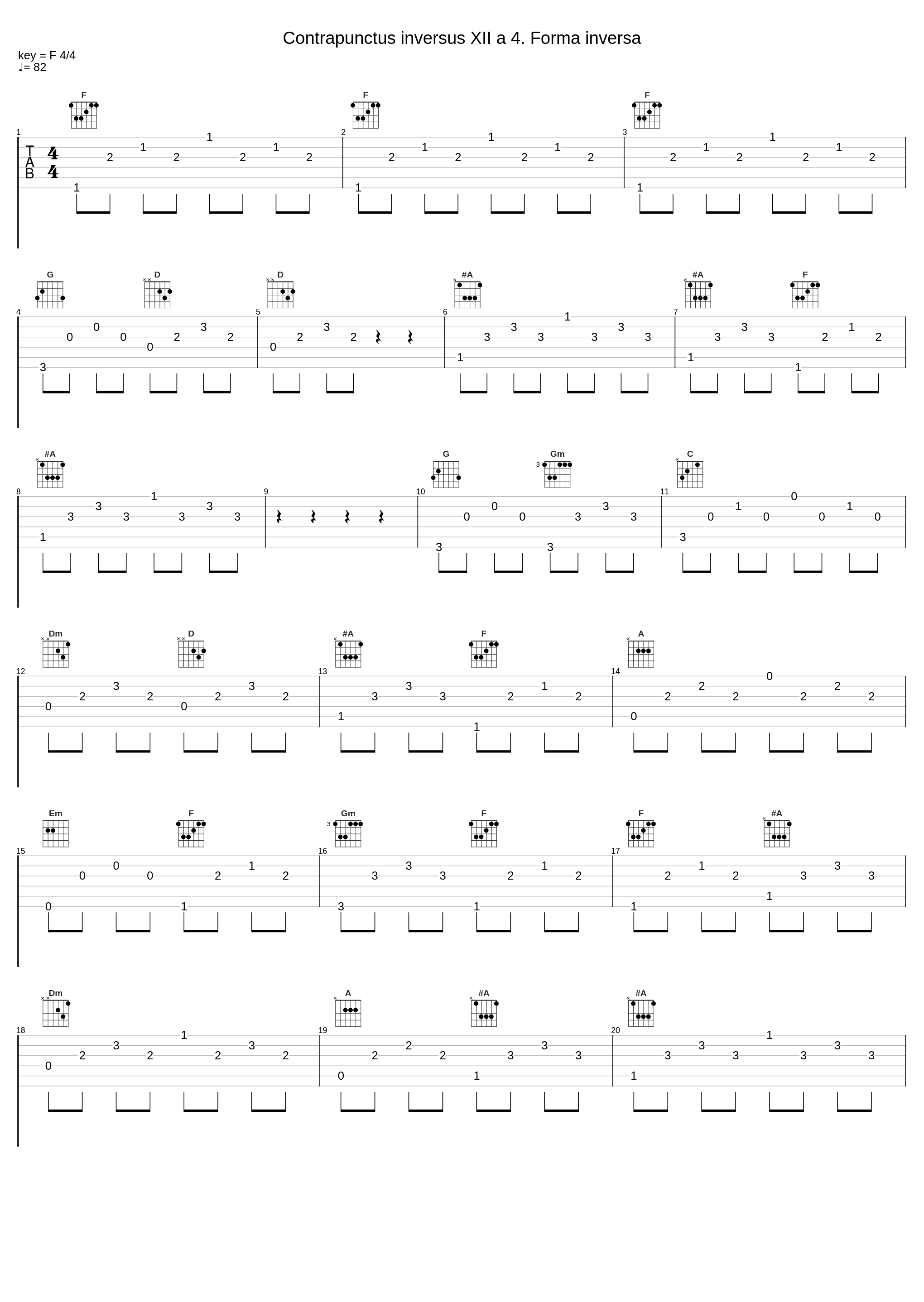 Contrapunctus inversus XII a 4. Forma inversa_Filippo Gorini,Johann Sebastian Bach_1