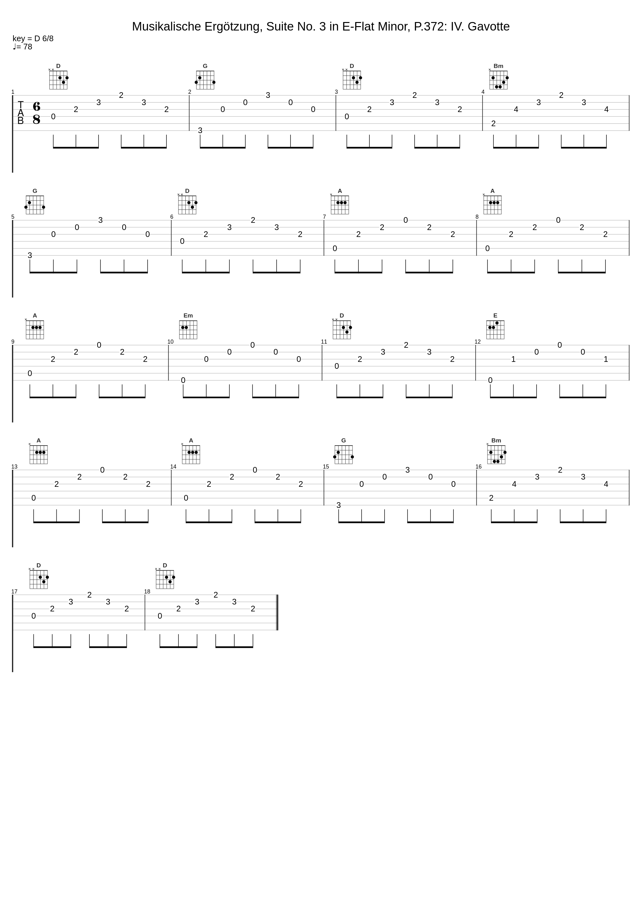 Musikalische Ergötzung, Suite No. 3 in E-Flat Minor, P.372: IV. Gavotte_Harmonie Universelle,Johann Pachelbel_1