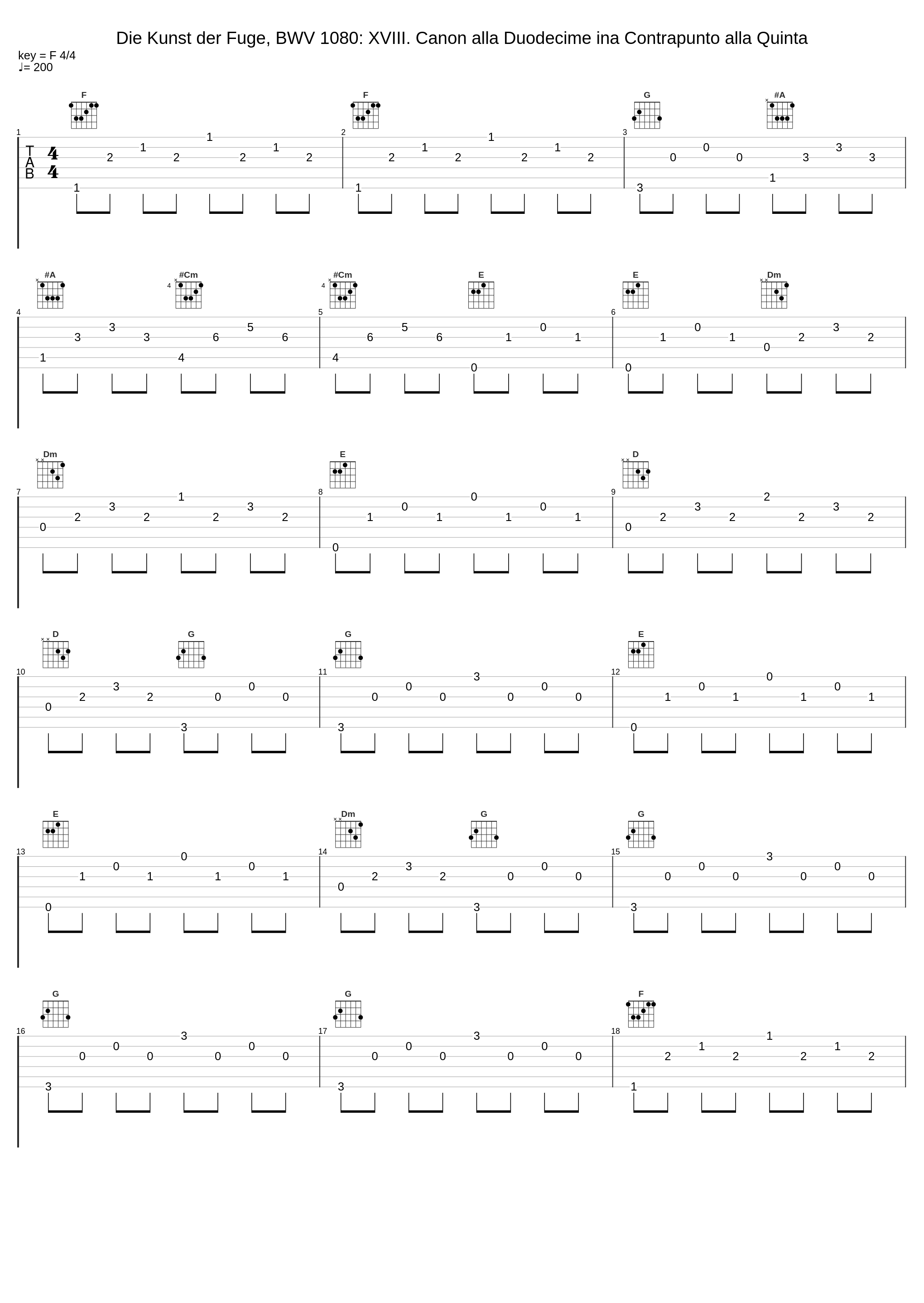 Die Kunst der Fuge, BWV 1080: XVIII. Canon alla Duodecime ina Contrapunto alla Quinta_Alice Ader,Johann Sebastian Bach_1