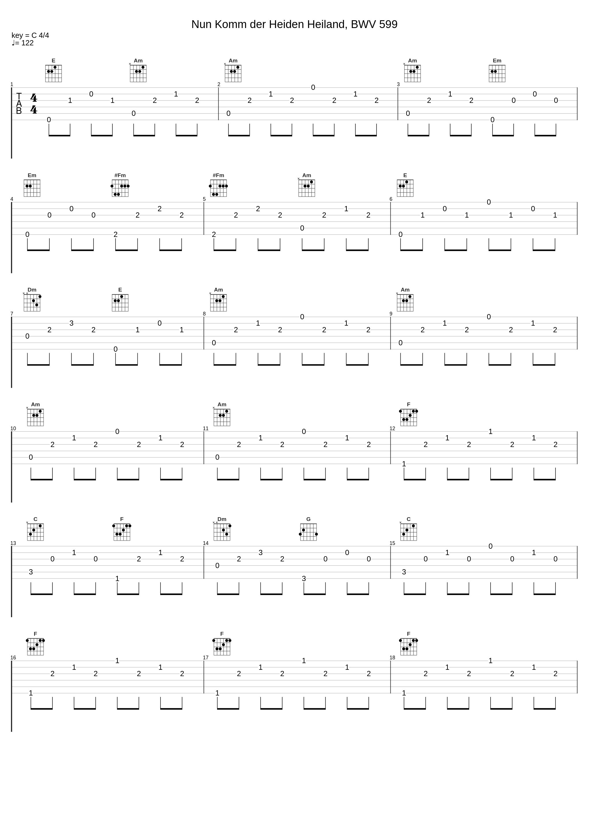 Nun Komm der Heiden Heiland, BWV 599_Johann Sebastian Bach_1