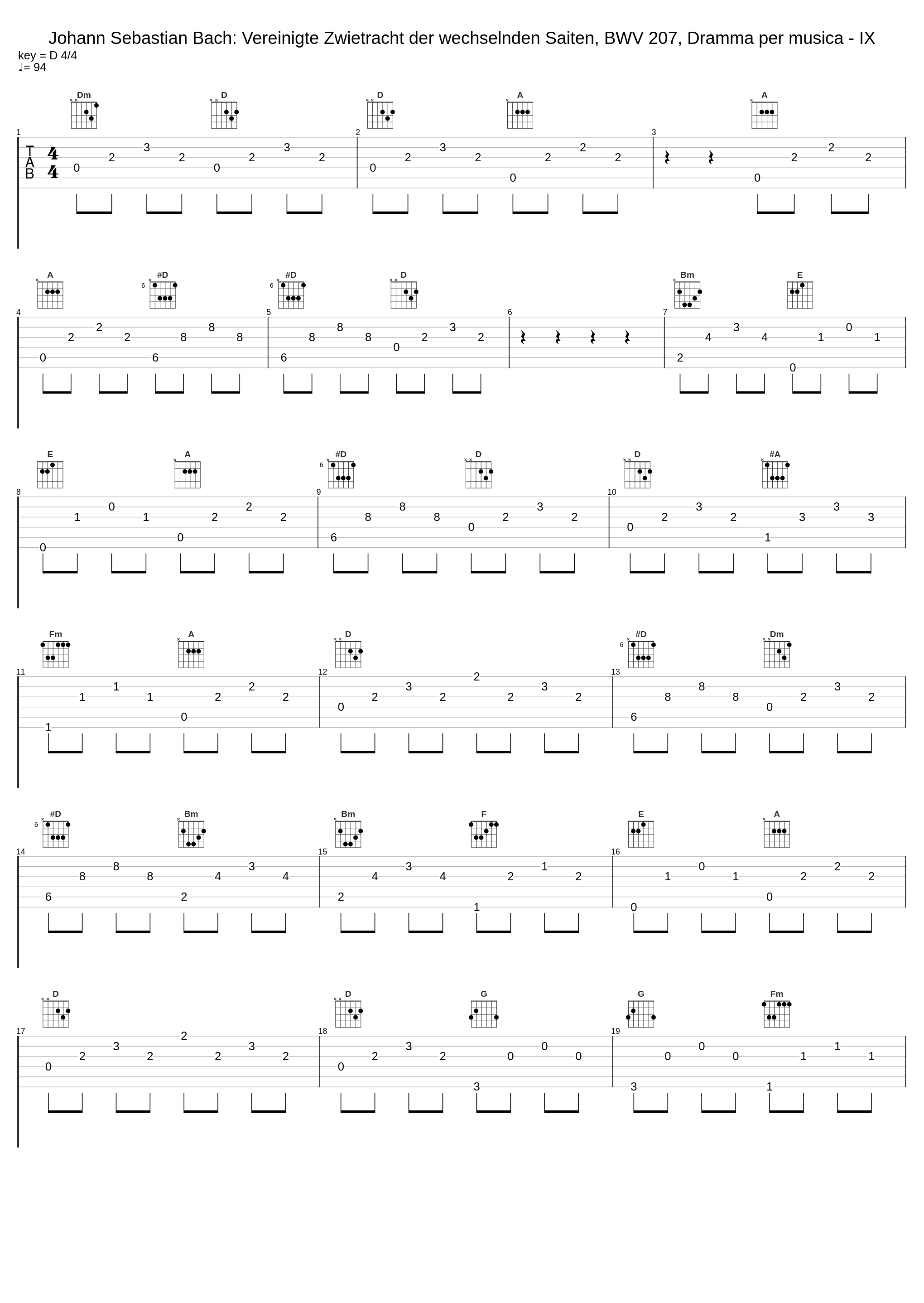 Johann Sebastian Bach: Vereinigte Zwietracht der wechselnden Saiten, BWV 207, Dramma per musica - IX_Johann Sebastian Bach_1