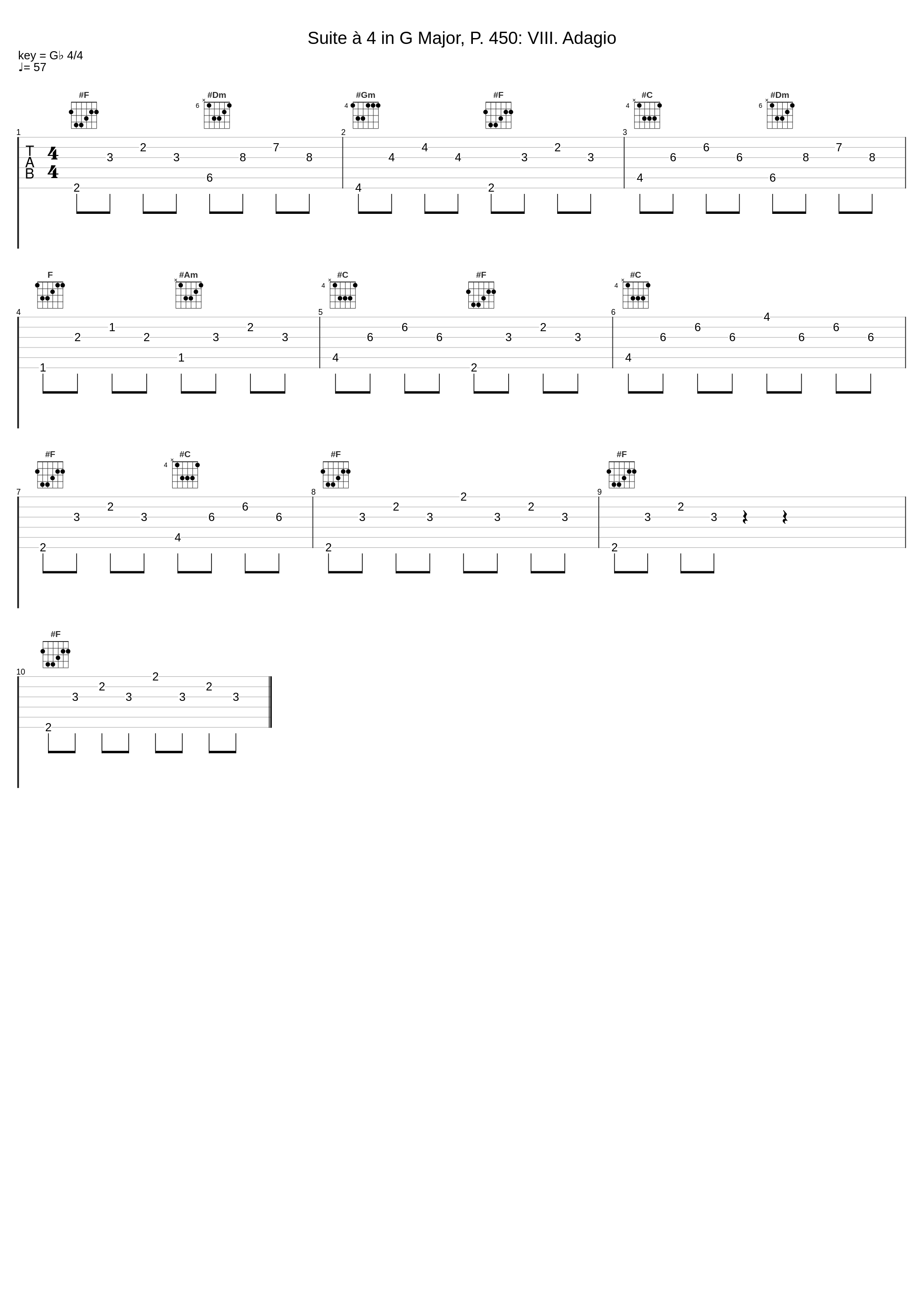 Suite à 4 in G Major, P. 450: VIII. Adagio_Harmonie Universelle,Johann Pachelbel_1