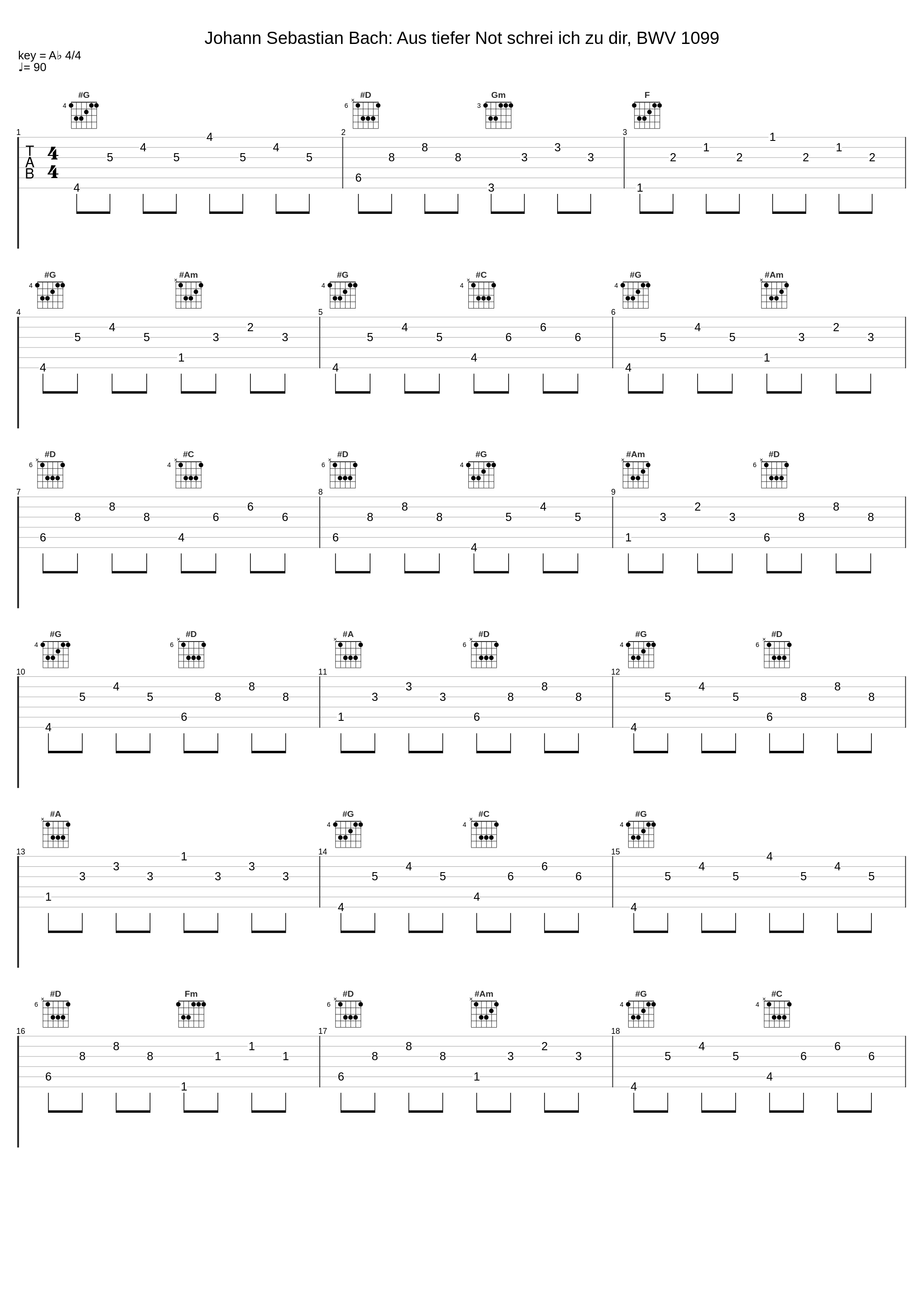 Johann Sebastian Bach: Aus tiefer Not schrei ich zu dir, BWV 1099_Johann Sebastian Bach_1