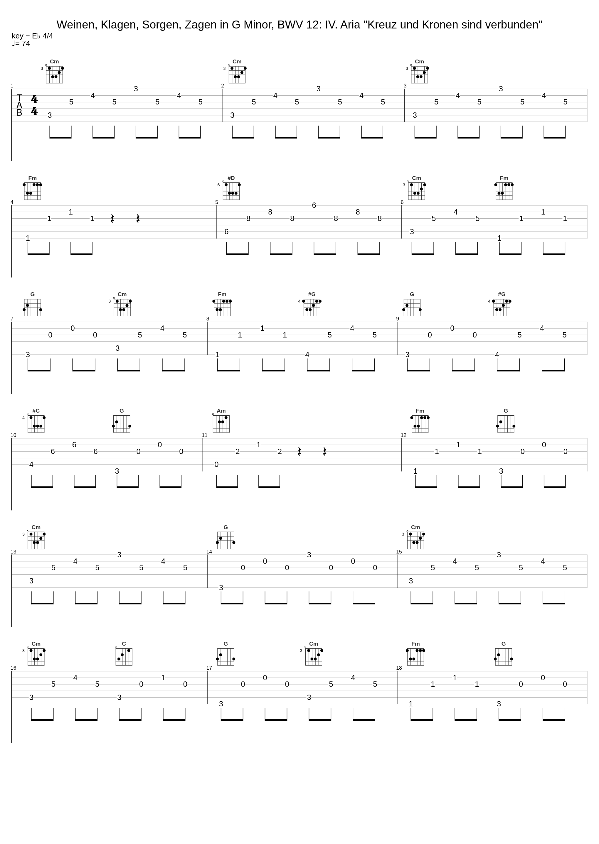 Weinen, Klagen, Sorgen, Zagen in G Minor, BWV 12: IV. Aria "Kreuz und Kronen sind verbunden"_Vox Luminis,Lionel Meunier,Daniel Elgersma,Johann Sebastian Bach,Anonymous_1