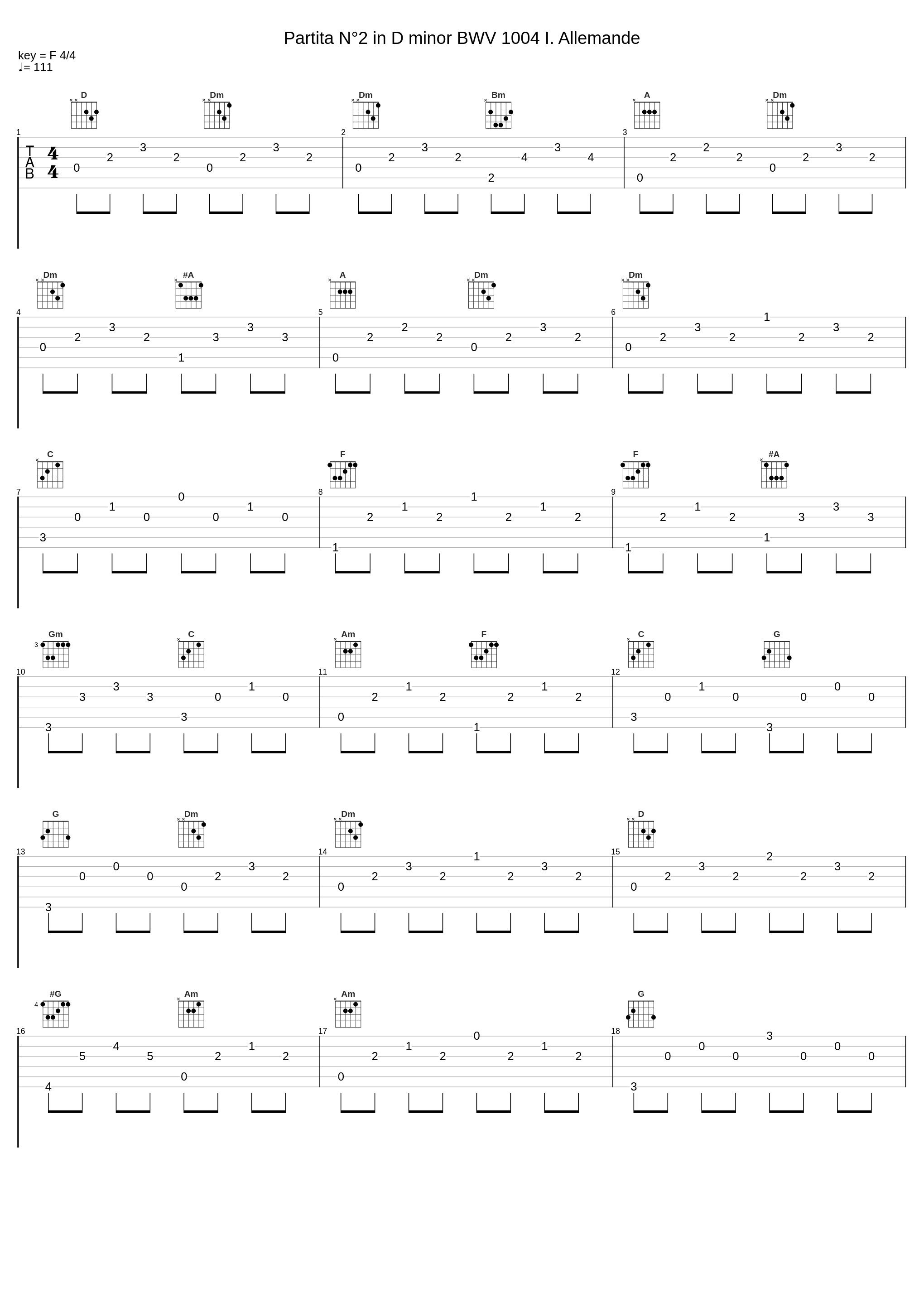 Partita N°2 in D minor BWV 1004 I. Allemande_Juan Pablo Honorato,Johann Sebastian Bach_1