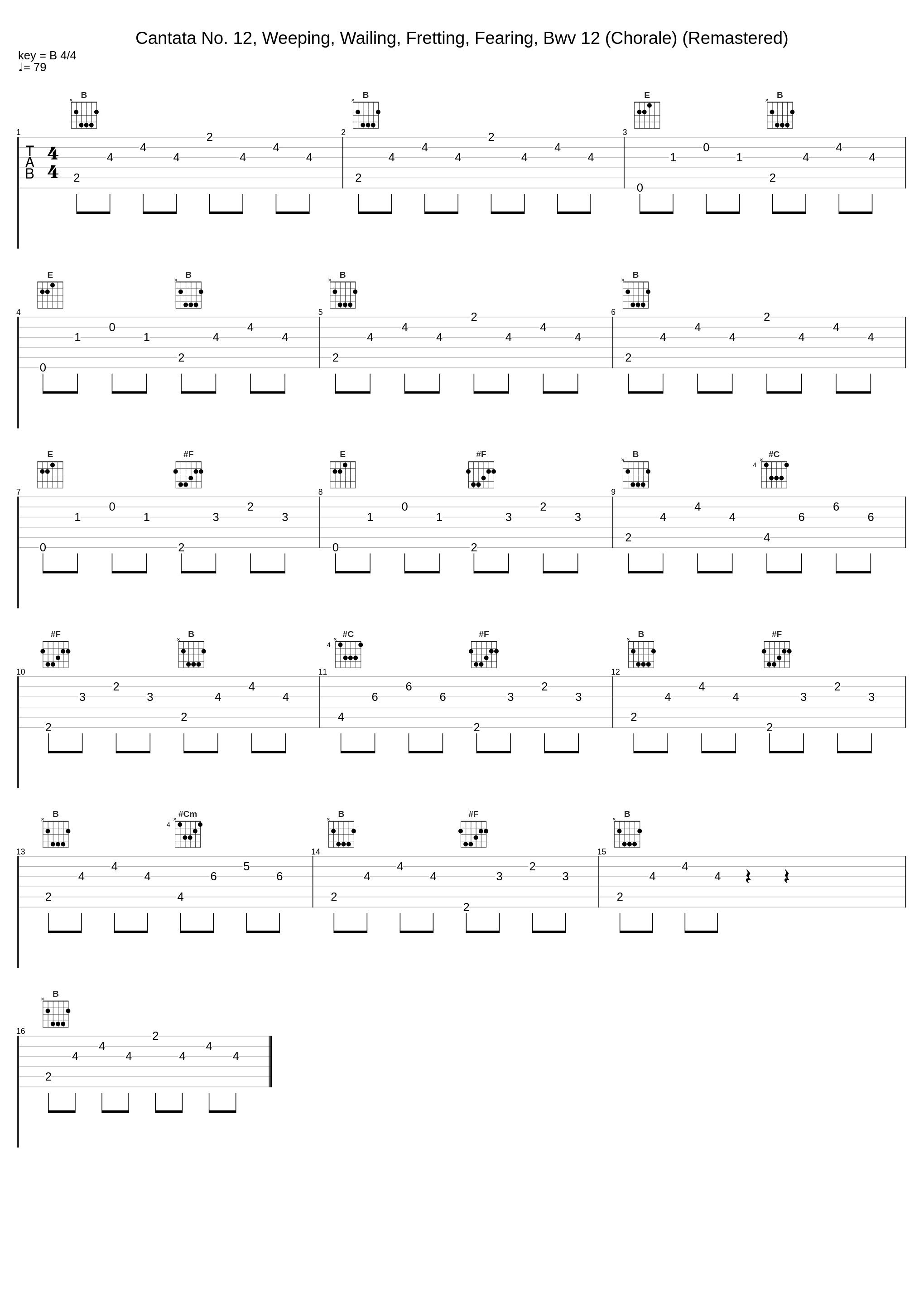 Cantata No. 12, Weeping, Wailing, Fretting, Fearing, Bwv 12 (Chorale) (Remastered)_Johann Sebastian Bach_1