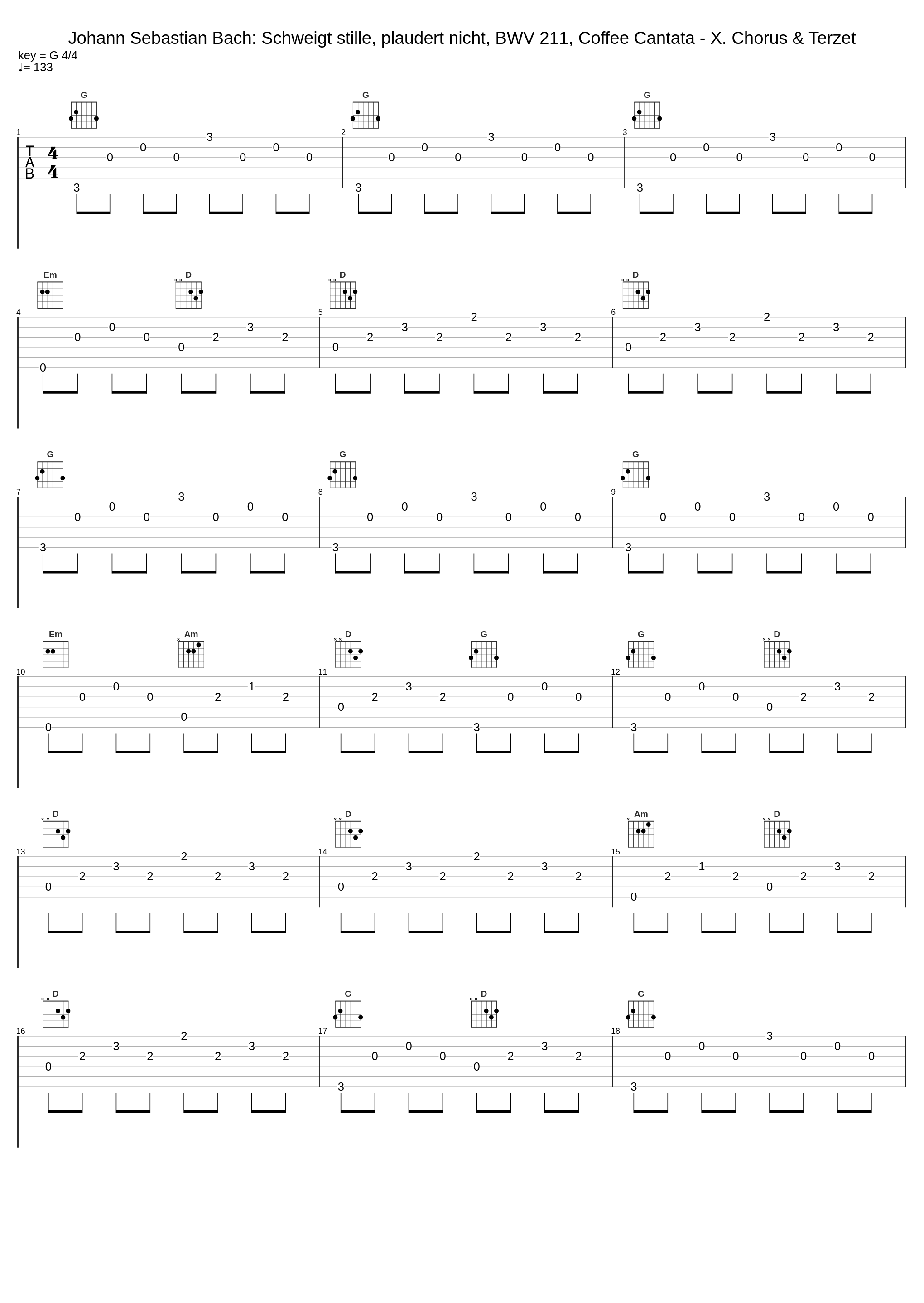 Johann Sebastian Bach: Schweigt stille, plaudert nicht, BWV 211, Coffee Cantata - X. Chorus & Terzet_Johann Sebastian Bach_1