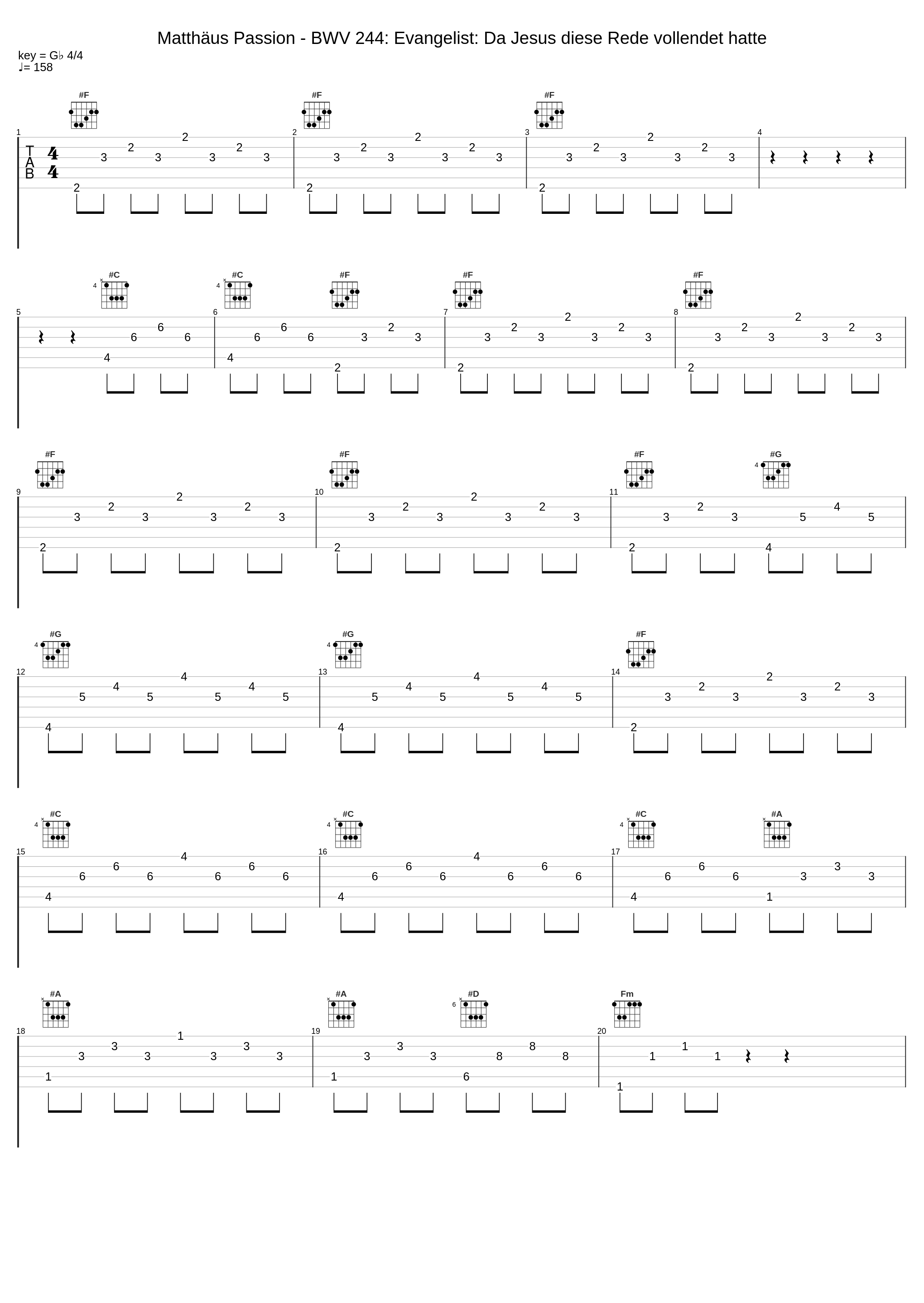 Matthäus Passion - BWV 244: Evangelist: Da Jesus diese Rede vollendet hatte_Johann Sebastian Bach_1