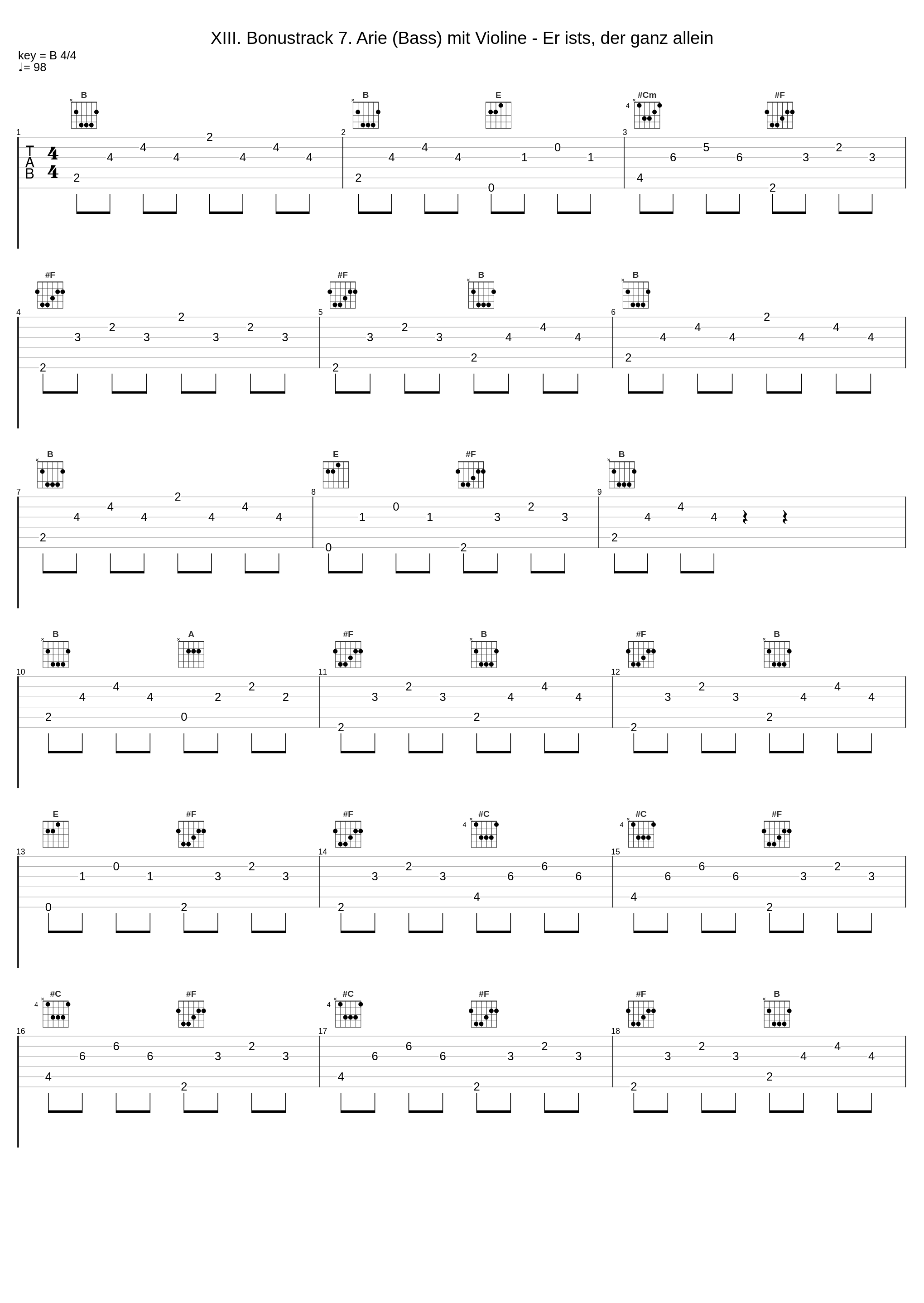 XIII. Bonustrack 7. Arie (Bass) mit Violine - Er ists, der ganz allein_Johann Sebastian Bach,Wolf Matthias Friedrich,Rudolf Lutz_1