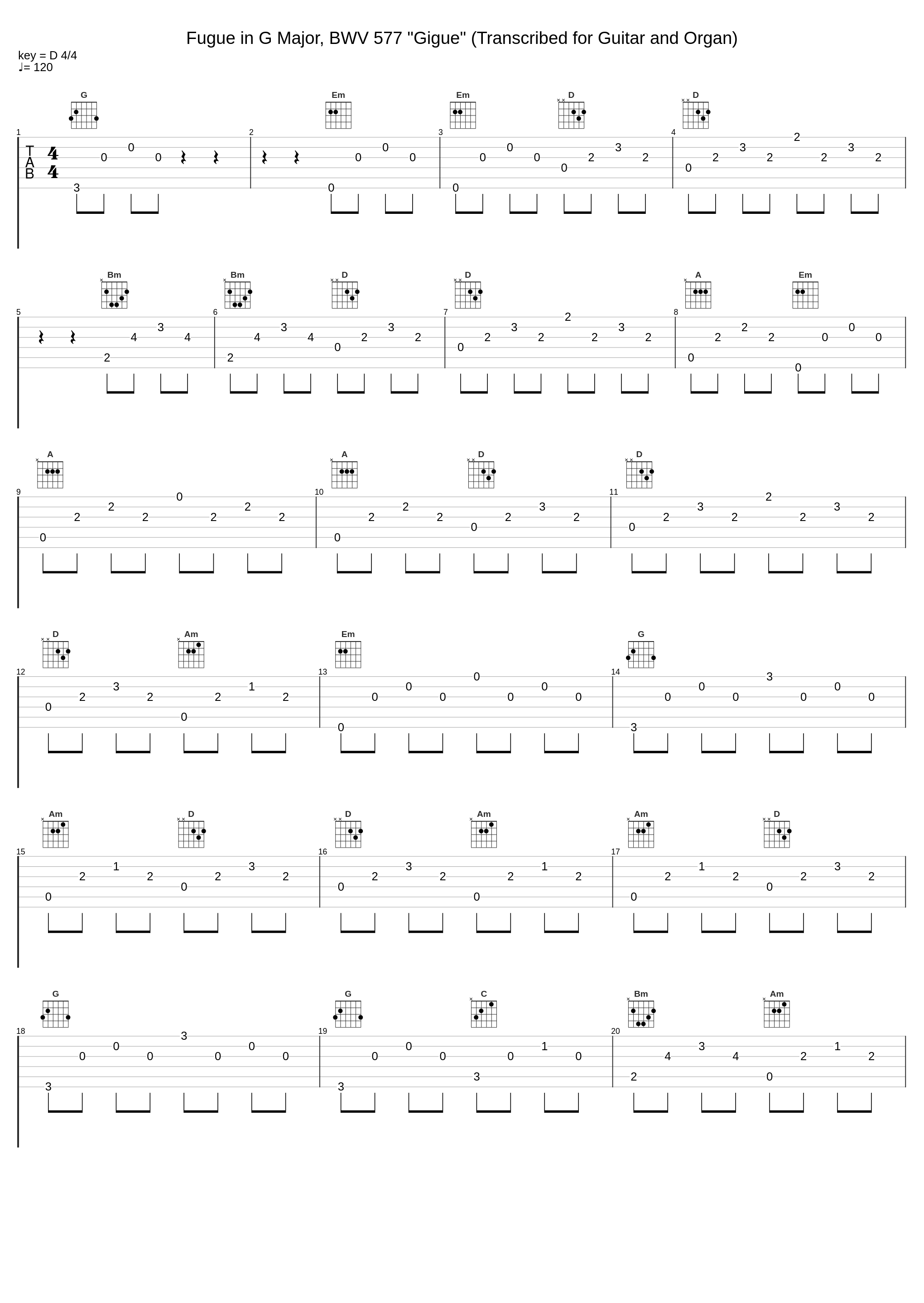 Fugue in G Major, BWV 577 "Gigue" (Transcribed for Guitar and Organ)_John Williams,Peter Hurford,Johann Sebastian Bach_1