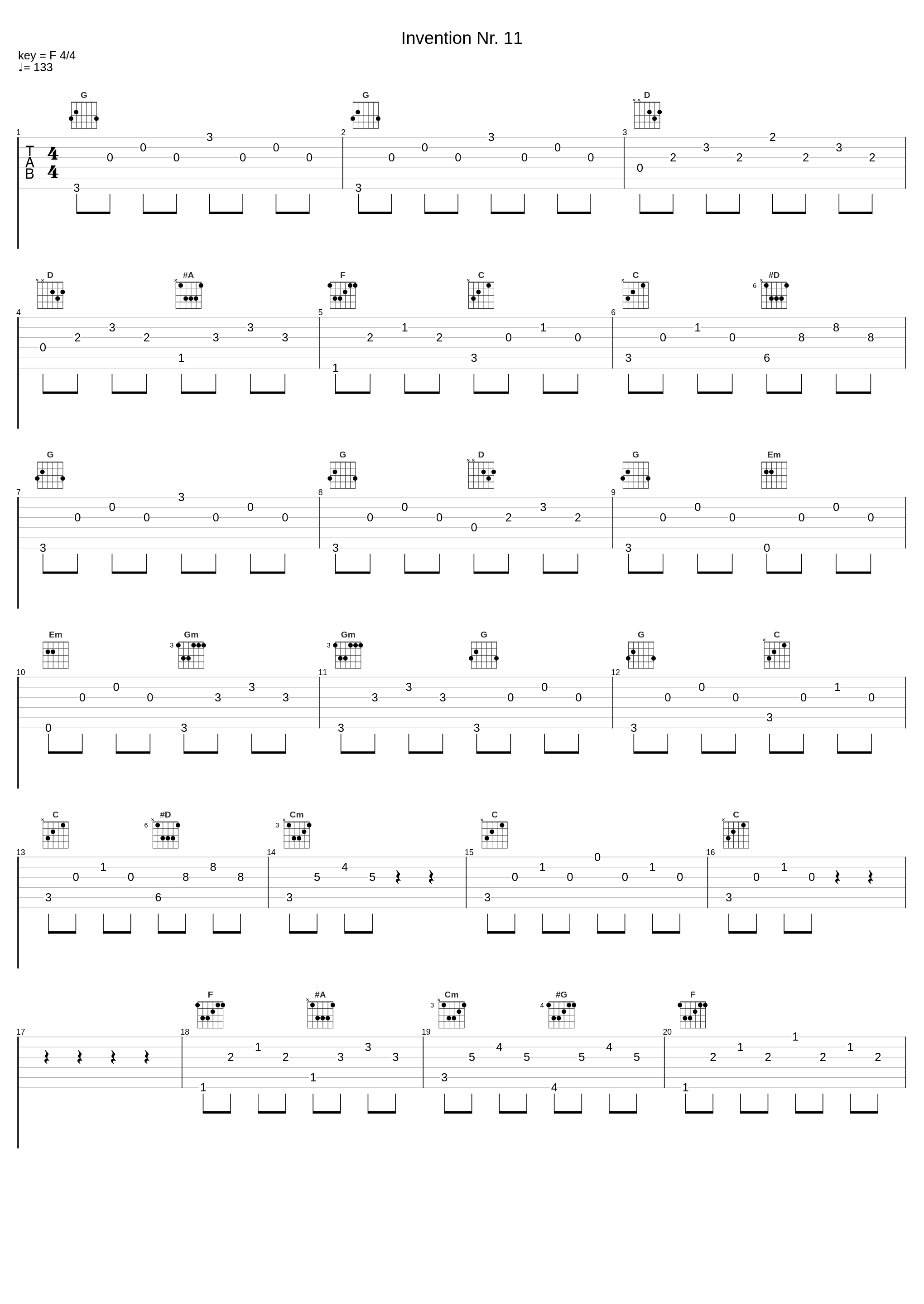 Invention Nr. 11_Johann Sebastian Bach_1