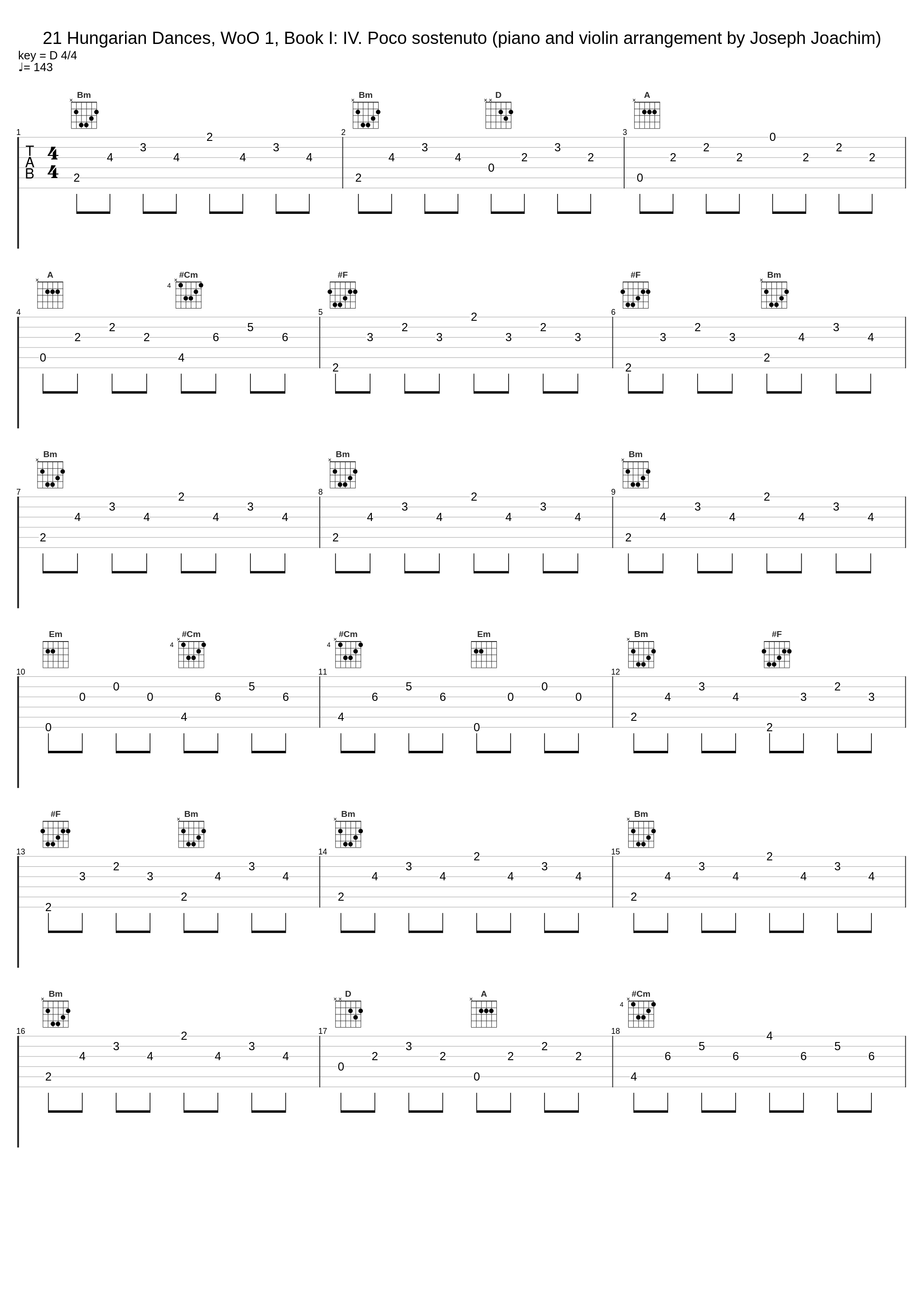 21 Hungarian Dances, WoO 1, Book I: IV. Poco sostenuto (piano and violin arrangement by Joseph Joachim)_Frank Maus,Oscar Shumsky,Johannes Brahms,Joseph Joachim_1