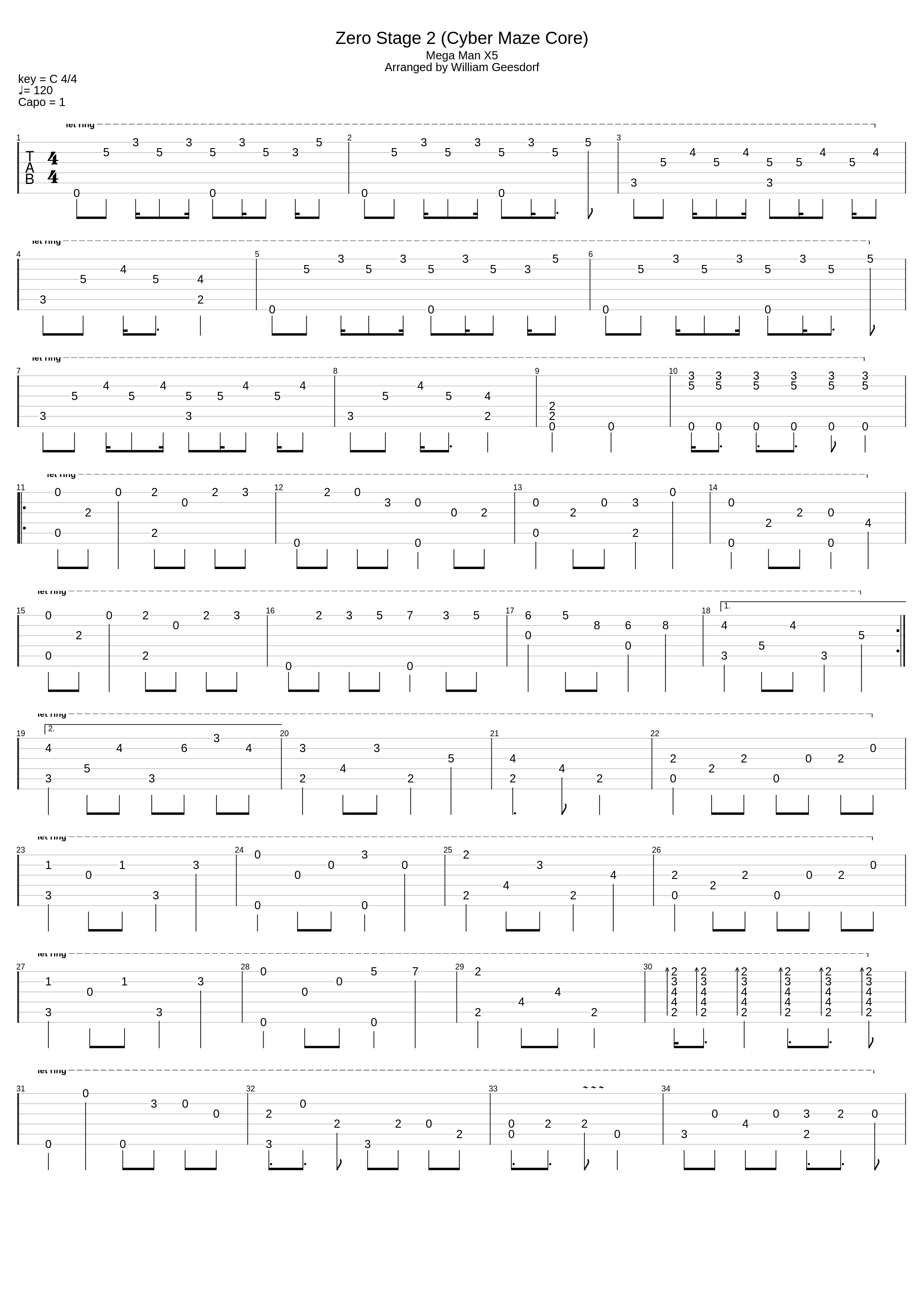 Zero Stage 2 - Cyber Maze Core (Mega Man X5)_William Saffier Geesdorf_1