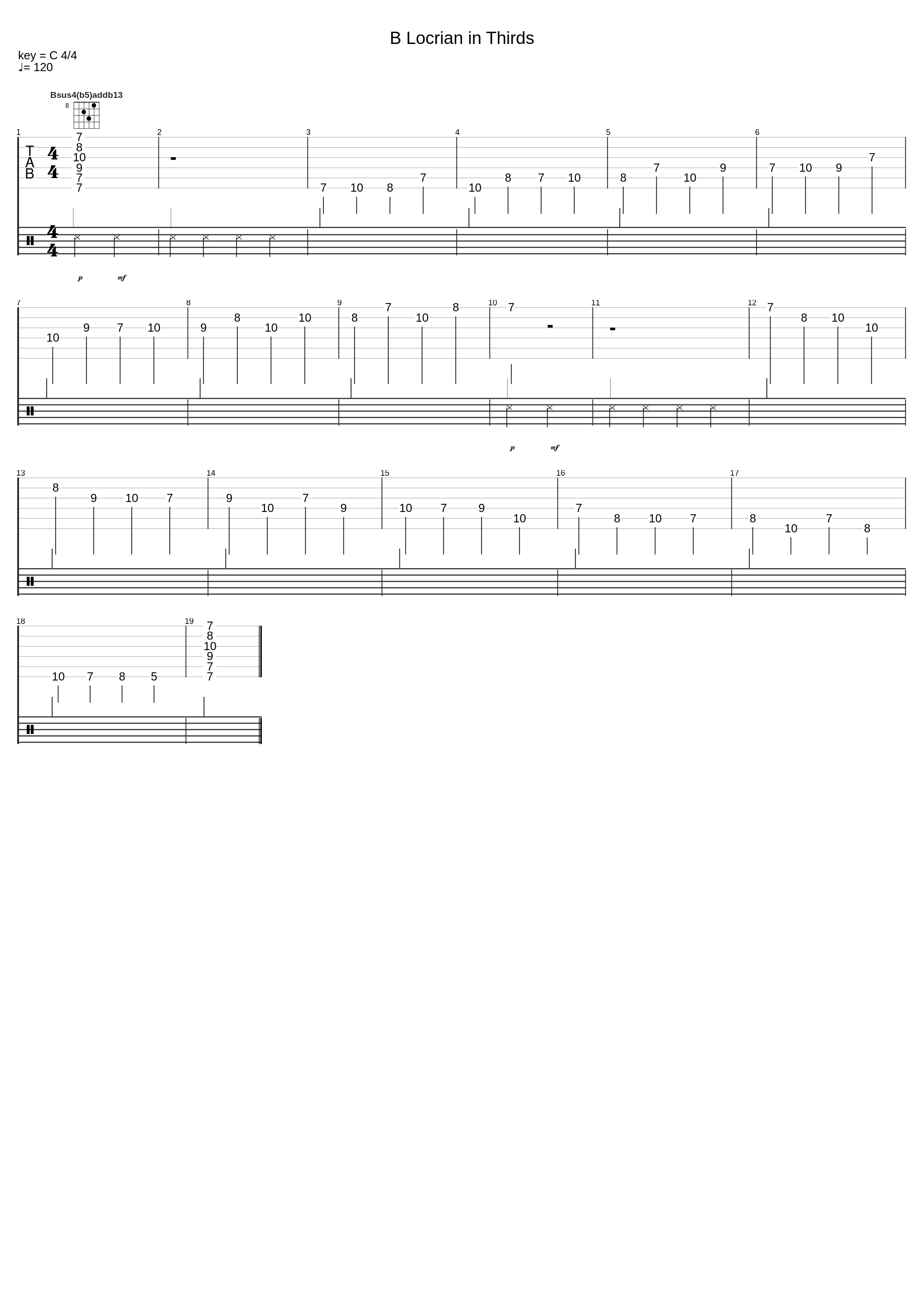 B Locrian In Thirds_Joseph Spirito_1