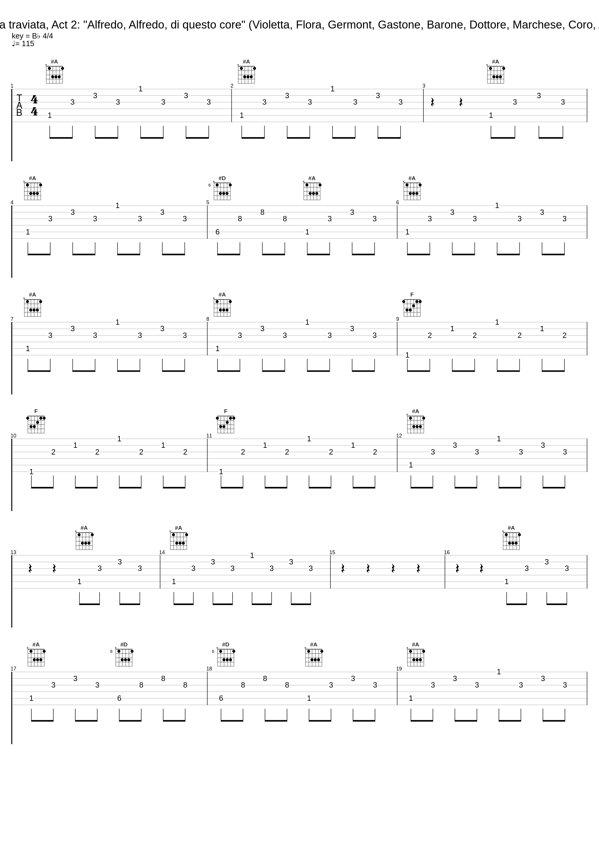 Verdi: La traviata, Act 2: "Alfredo, Alfredo, di questo core" (Violetta, Flora, Germont, Gastone, Barone, Dottore, Marchese, Coro, Alfredo)_Maria Callas,Alberto Albertini,Coro Cetra,Ede Marietti Gandolfo,Francesco Albanese,Mariano Caruso,Mario Zorgniotti,Ugo Savarese_1