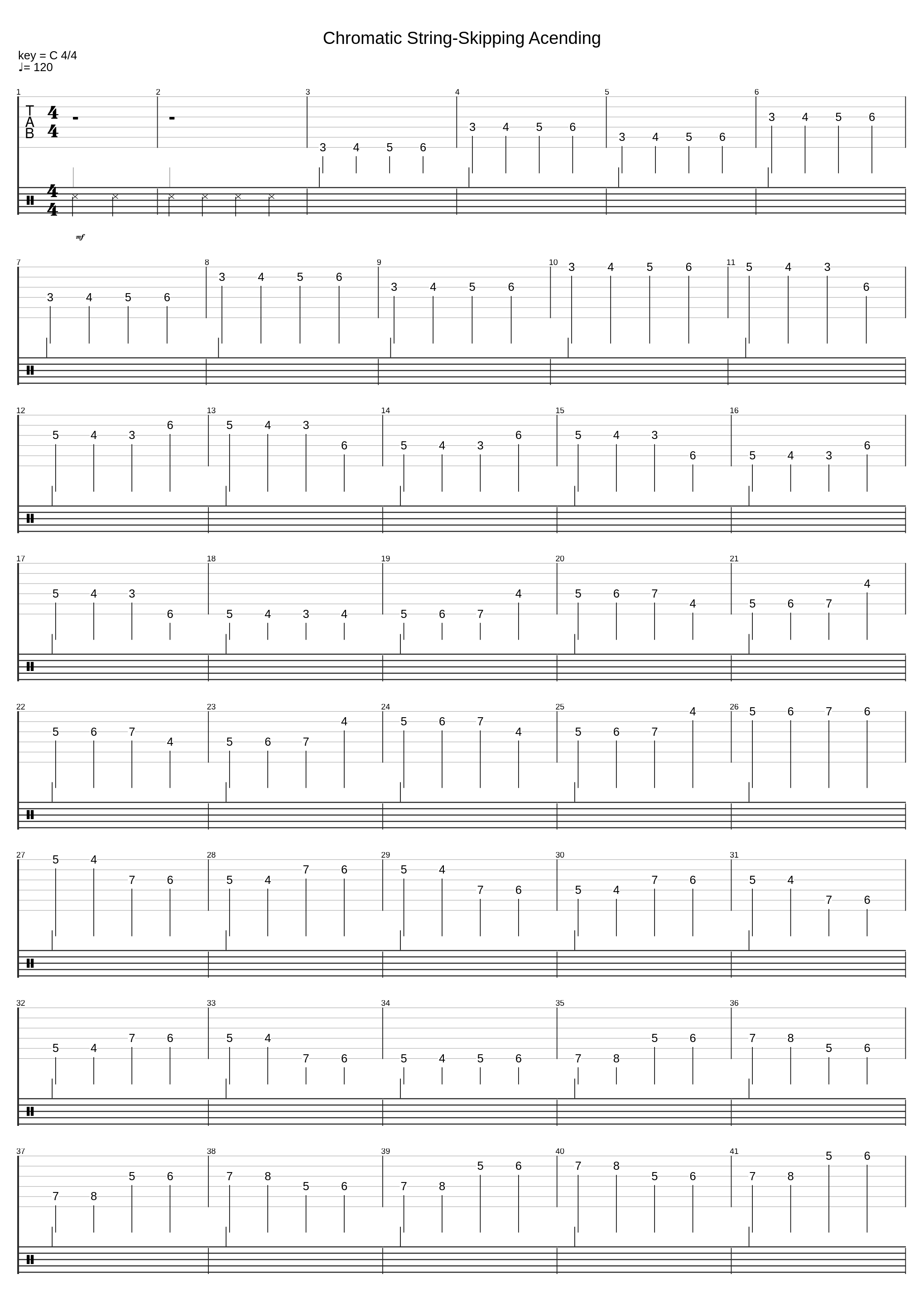 Chromatic String-Skipping Acending_Joseph Spirito_1