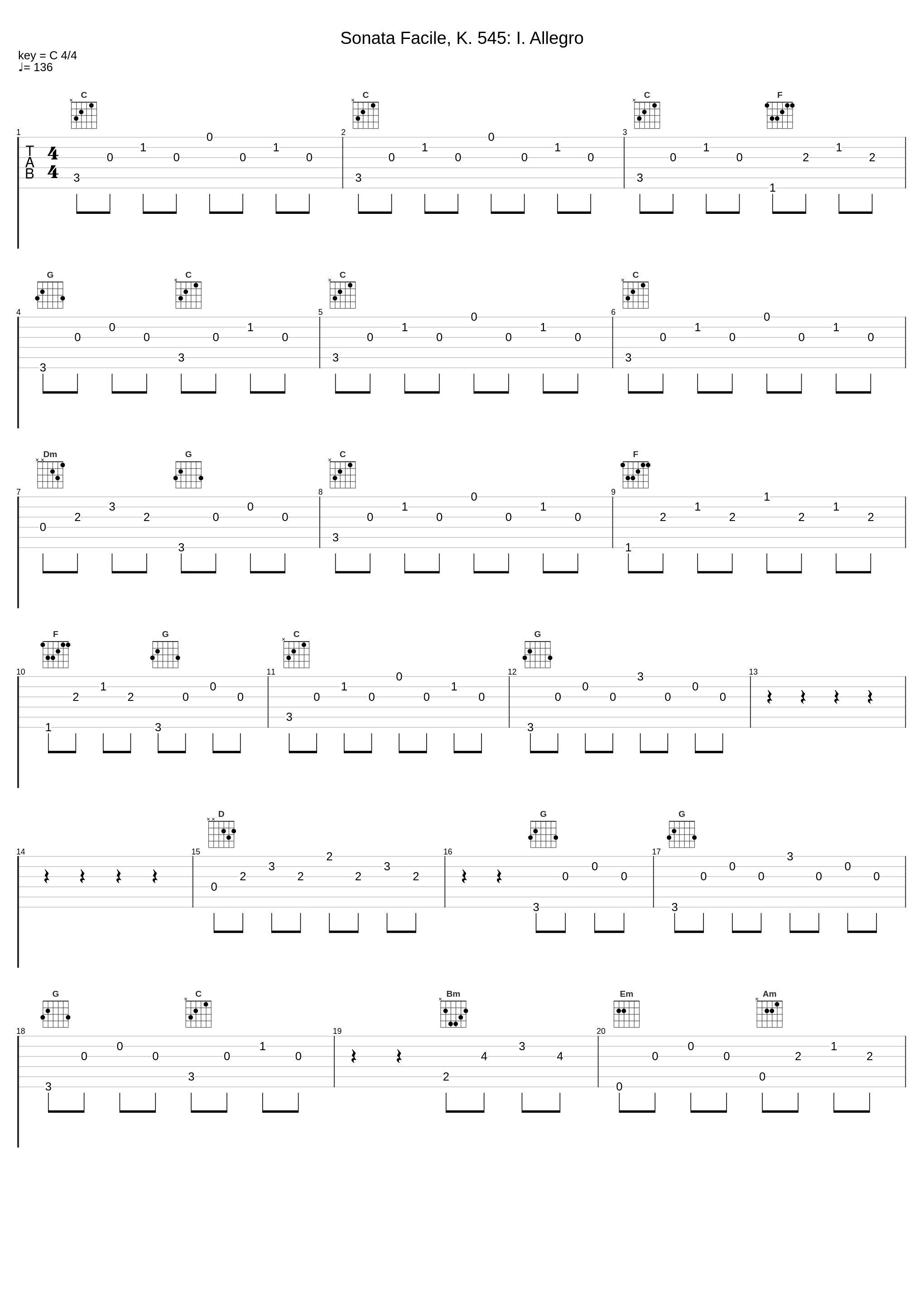 Sonata Facile, K. 545: I. Allegro_Jenő Jandó,Joseph Francek_1