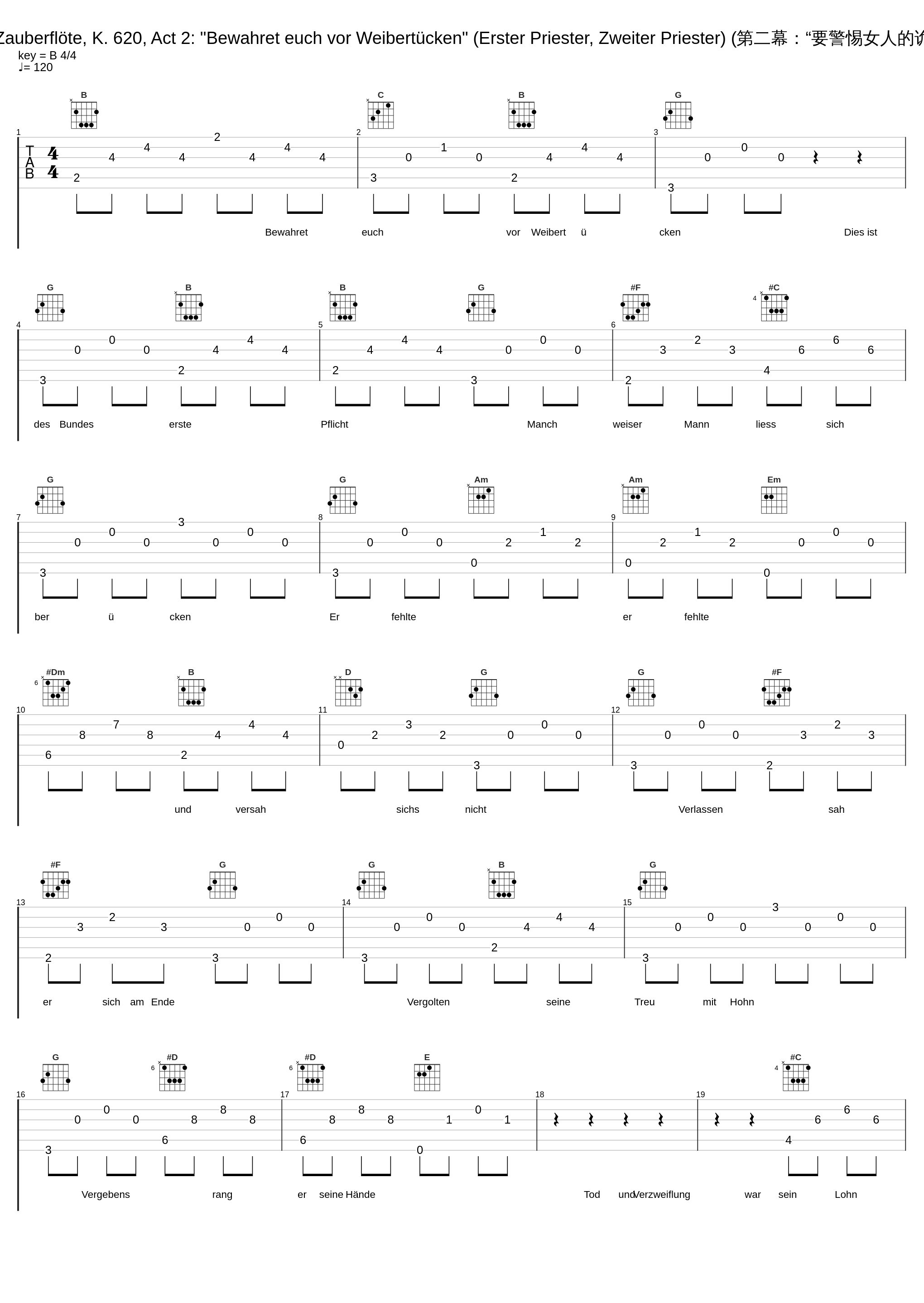 Die Zauberflöte, K. 620, Act 2: "Bewahret euch vor Weibertücken" (Erster Priester, Zweiter Priester) (第二幕：“要警惕女人的诡计”)_William Christie_1