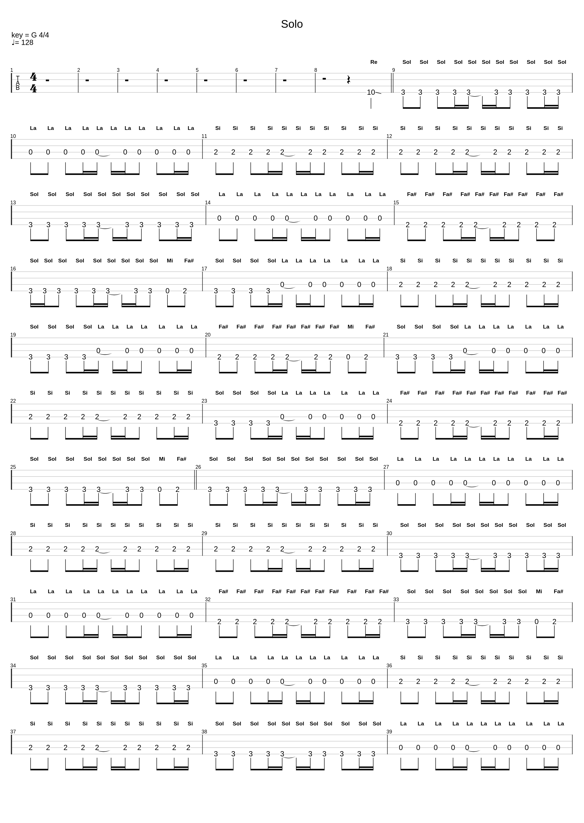 Solo (Bass Solfege)_Los Amantes De Lola_1