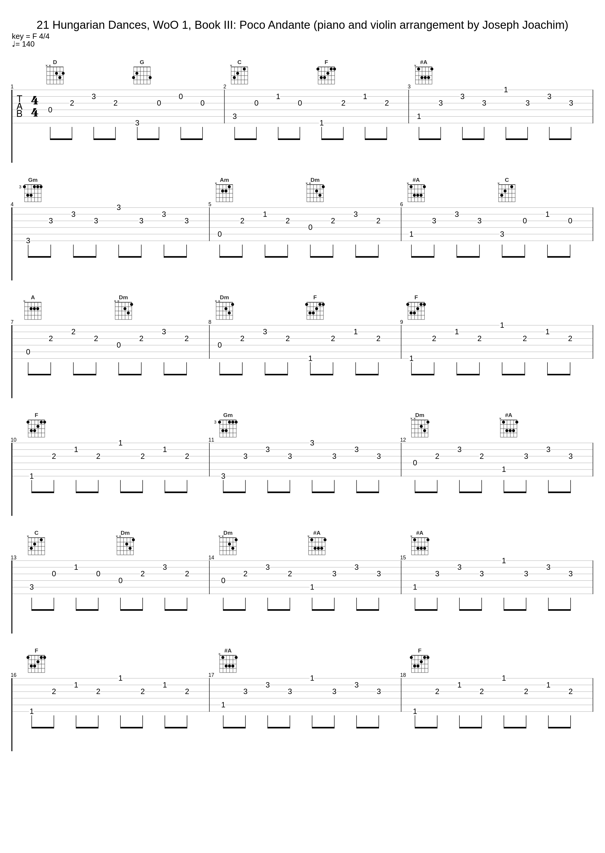 21 Hungarian Dances, WoO 1, Book III: Poco Andante (piano and violin arrangement by Joseph Joachim)_Frank Maus,Oscar Shumsky,Johannes Brahms,Joseph Joachim_1