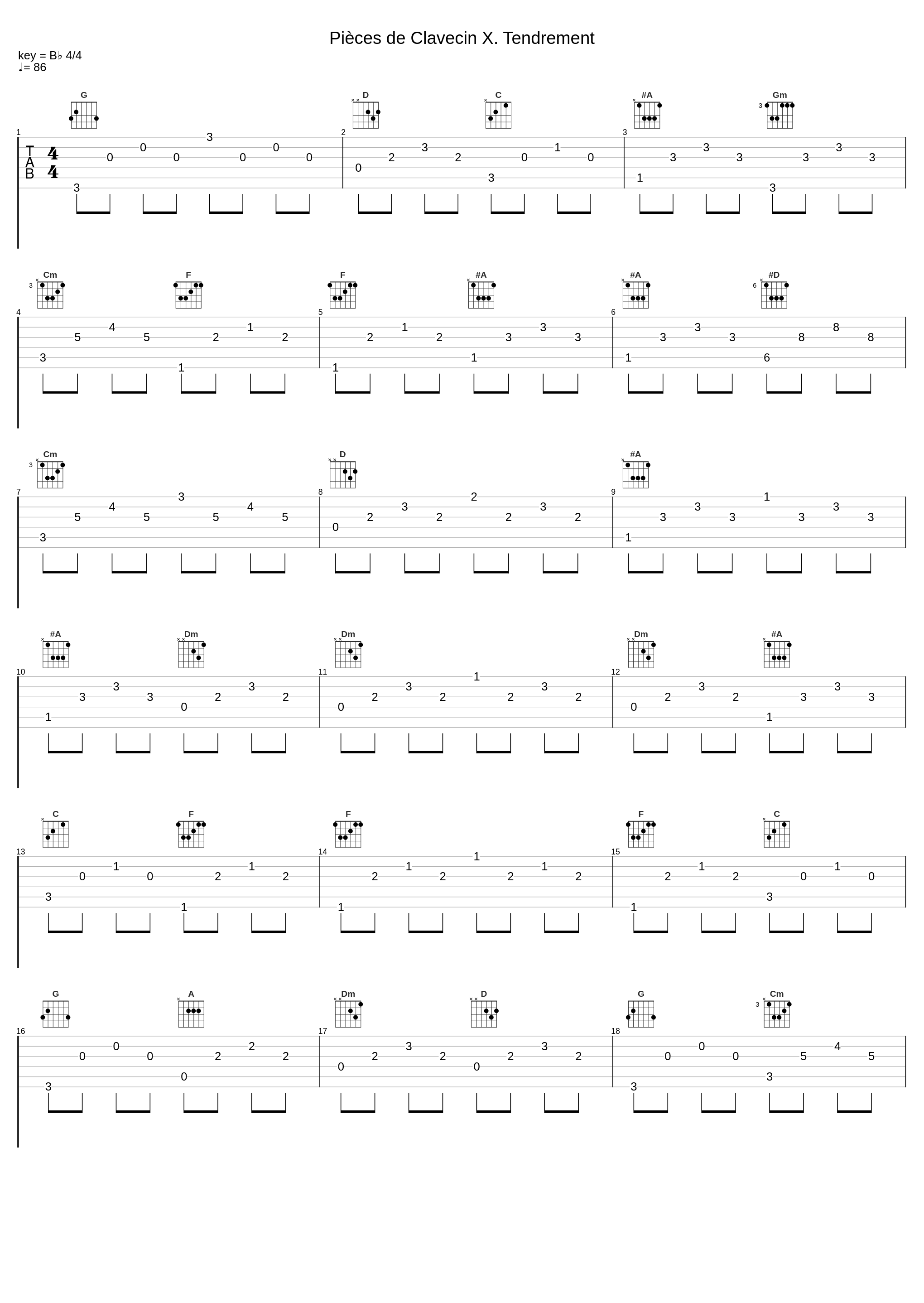 Pièces de Clavecin X. Tendrement_Cristian Monti,Francesco Geminiani_1