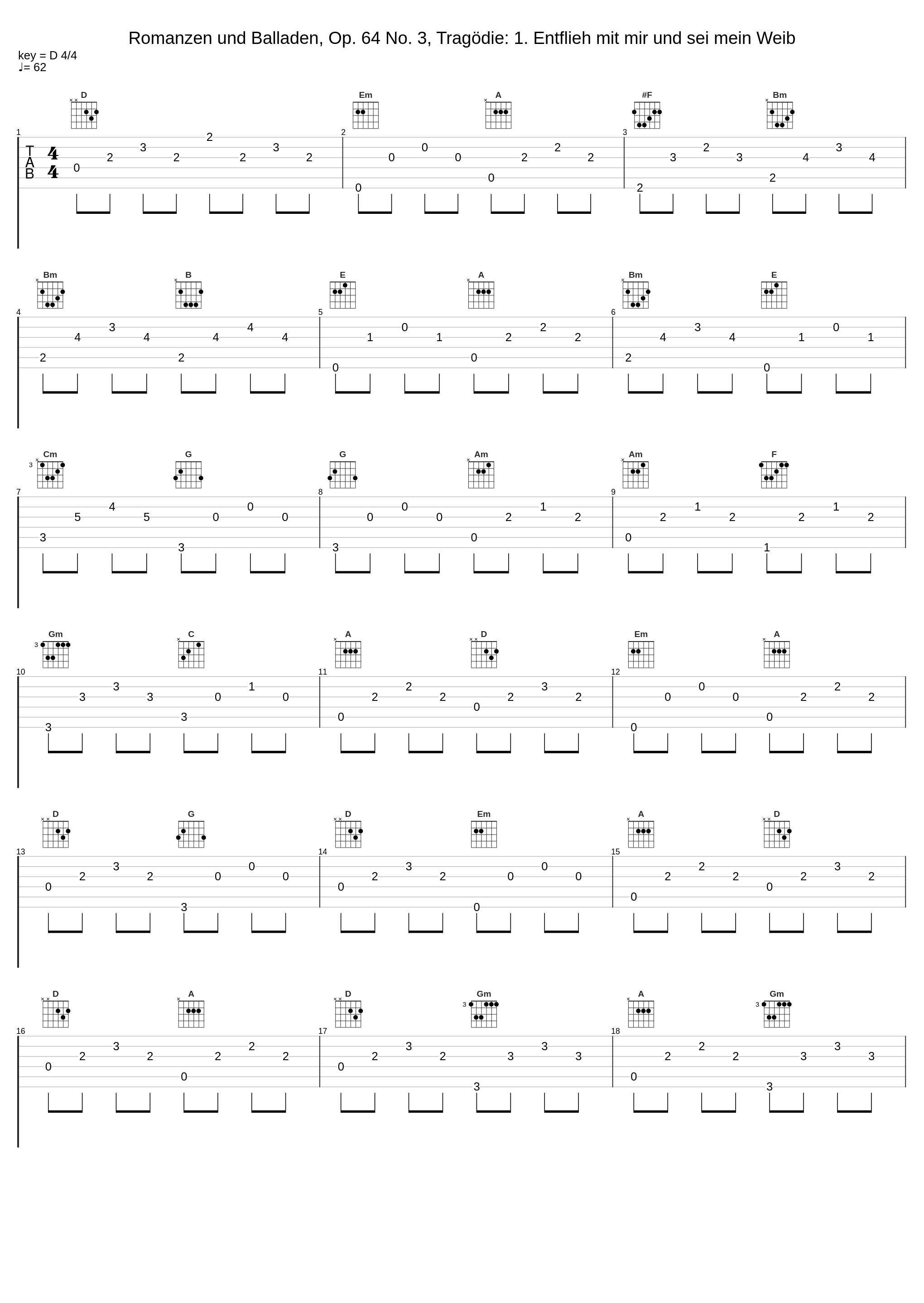 Romanzen und Balladen, Op. 64 No. 3, Tragödie: 1. Entflieh mit mir und sei mein Weib_Samuel Hasselhorn,Joseph Middleton_1