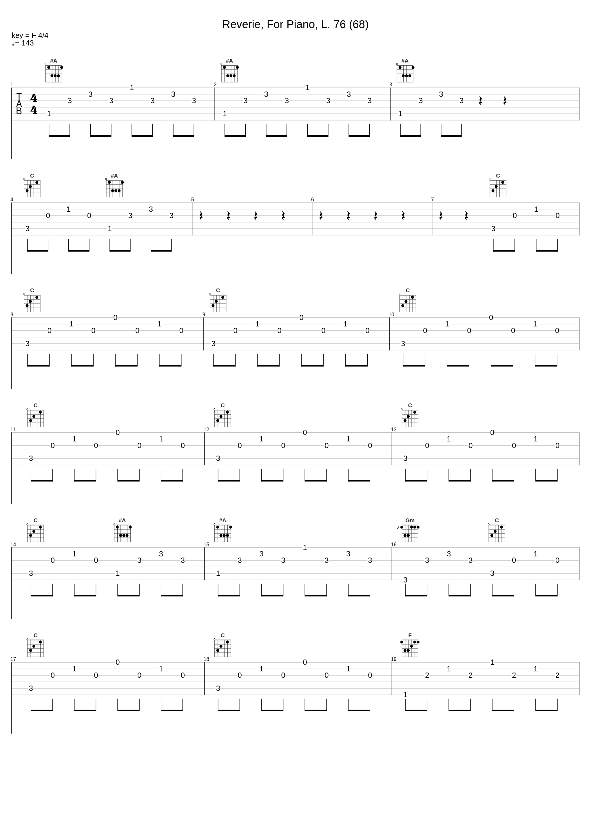 Reverie, For Piano, L. 76 (68)_William Ogmundson_1