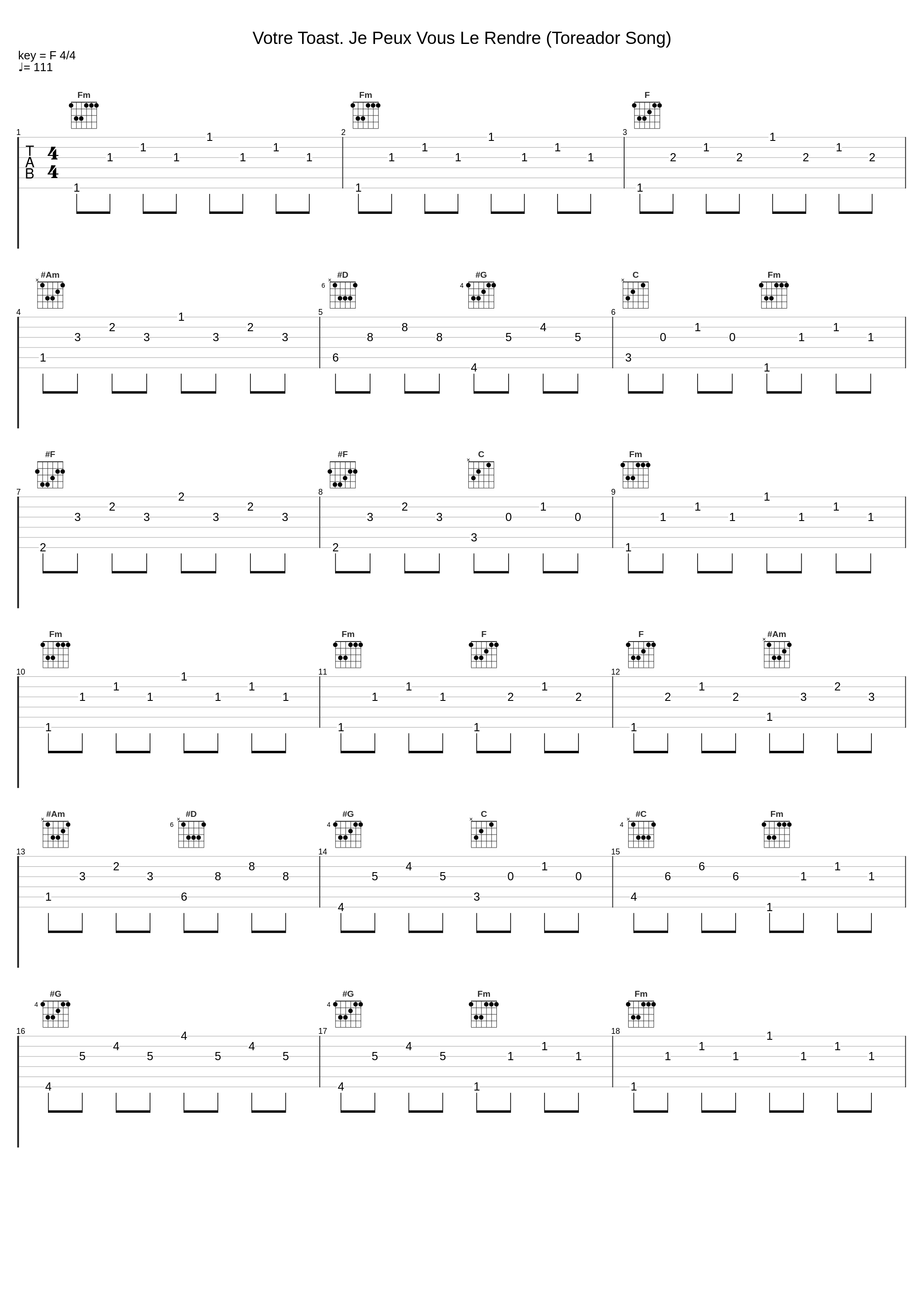 Votre Toast. Je Peux Vous Le Rendre (Toreador Song)_Georges Bizet_1