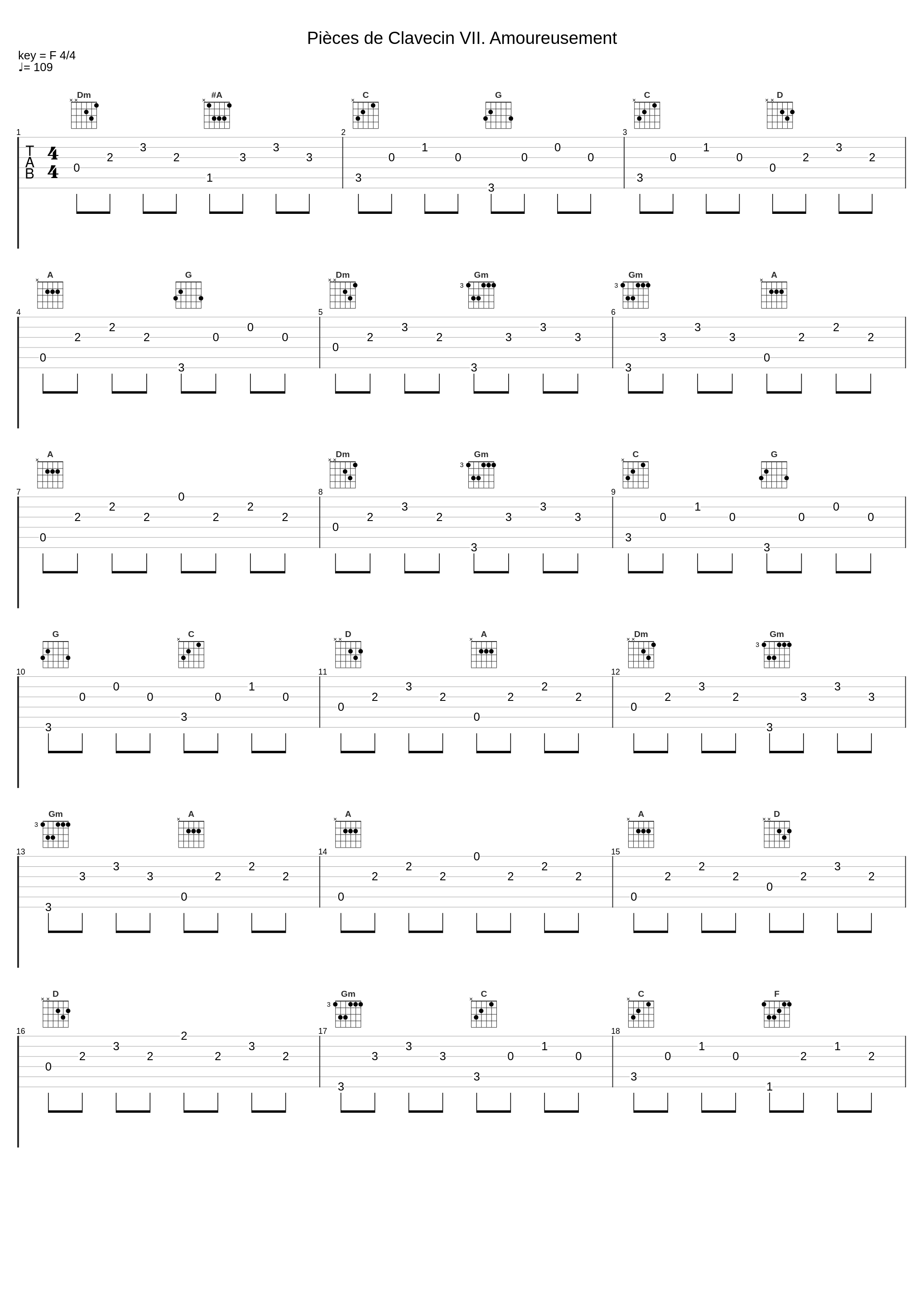 Pièces de Clavecin VII. Amoureusement_Cristian Monti,Francesco Geminiani_1