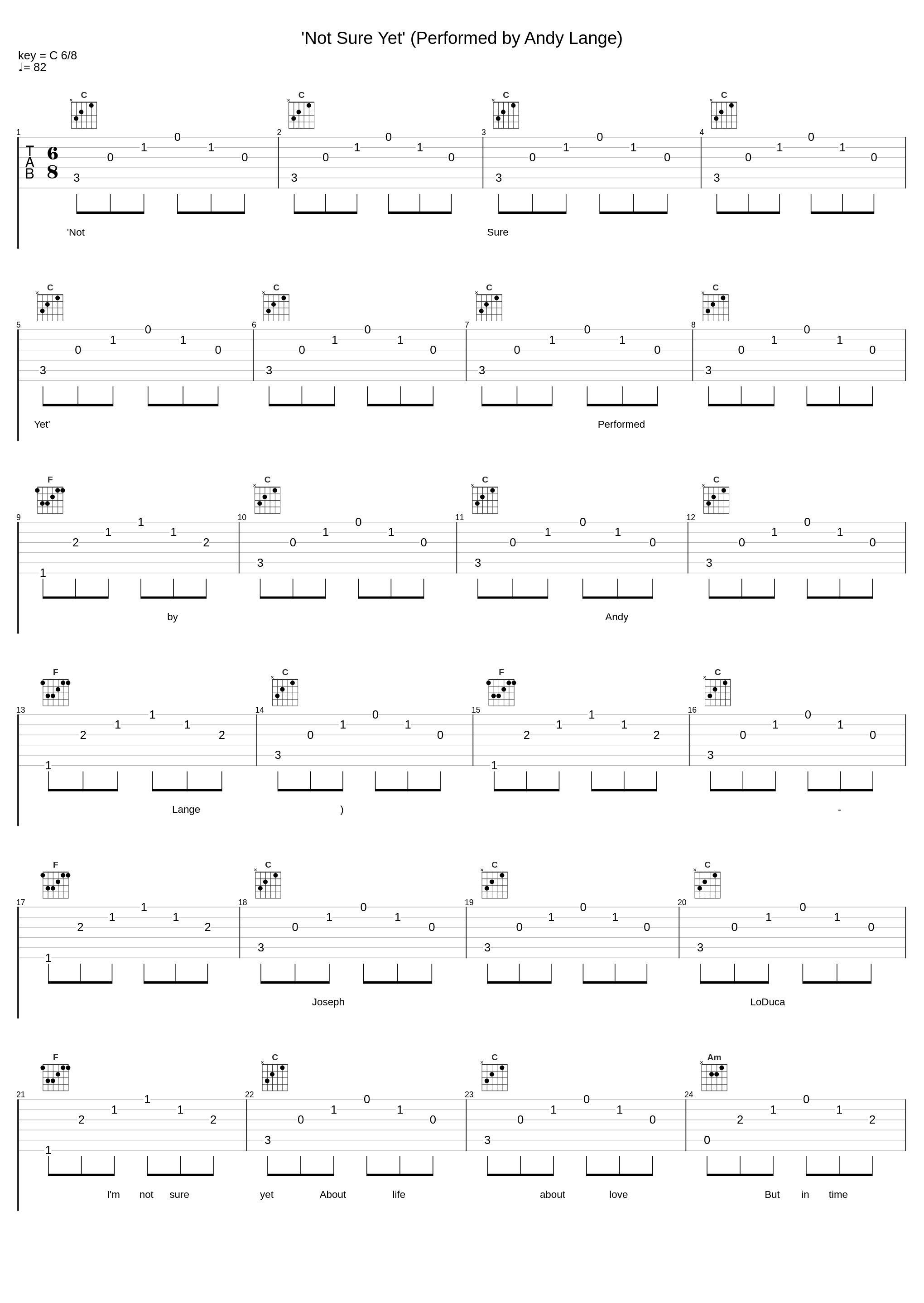 'Not Sure Yet' (Performed by Andy Lange)_Joseph LoDuca_1