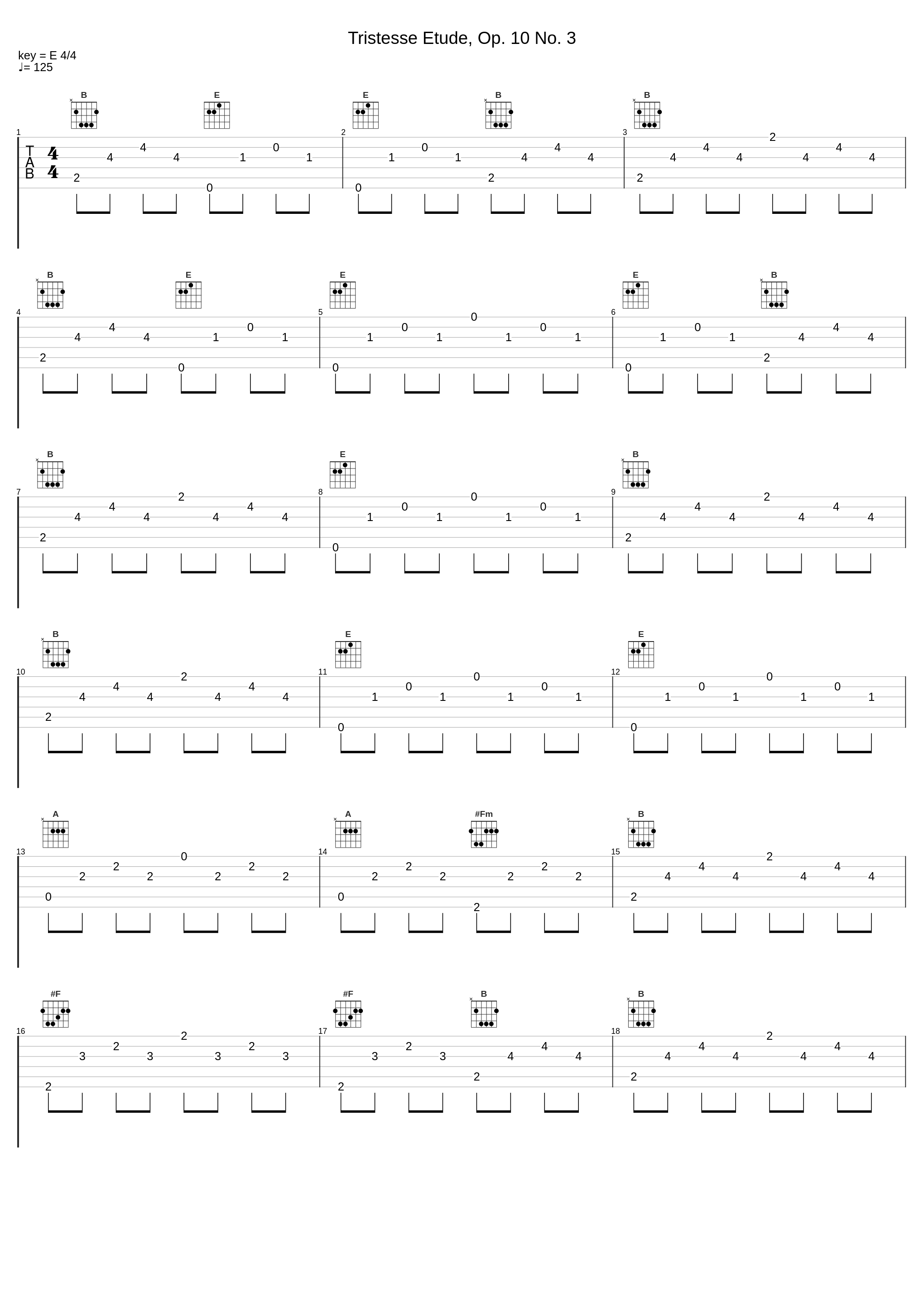 Tristesse Etude, Op. 10 No. 3_Joseph Cooper,Frédéric Chopin_1