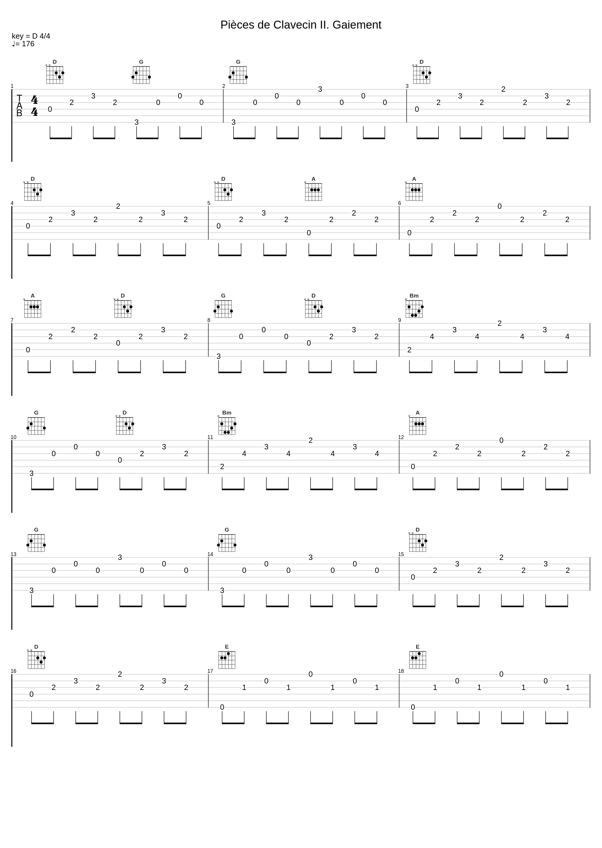 Pièces de Clavecin II. Gaiement_Cristian Monti,Francesco Geminiani_1