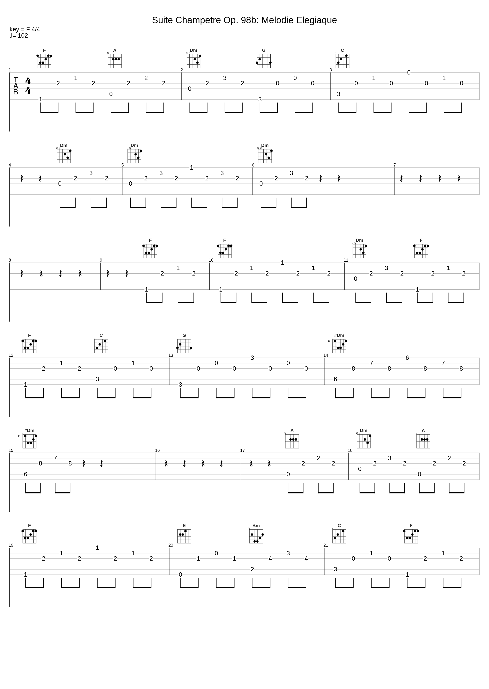 Suite Champetre Op. 98b: Melodie Elegiaque_William Boughton_1