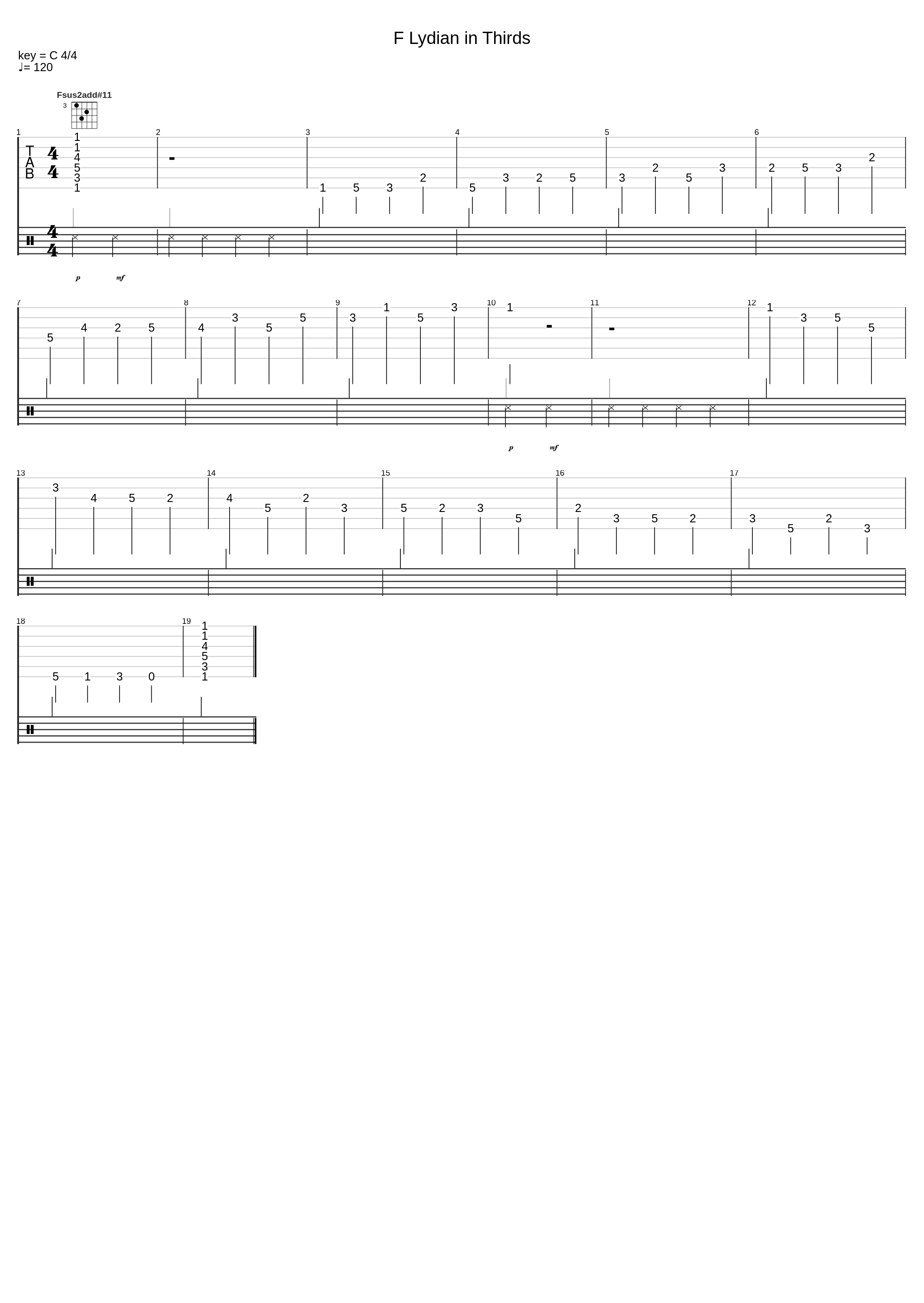 F Lydian In Thirds_Joseph Spirito_1