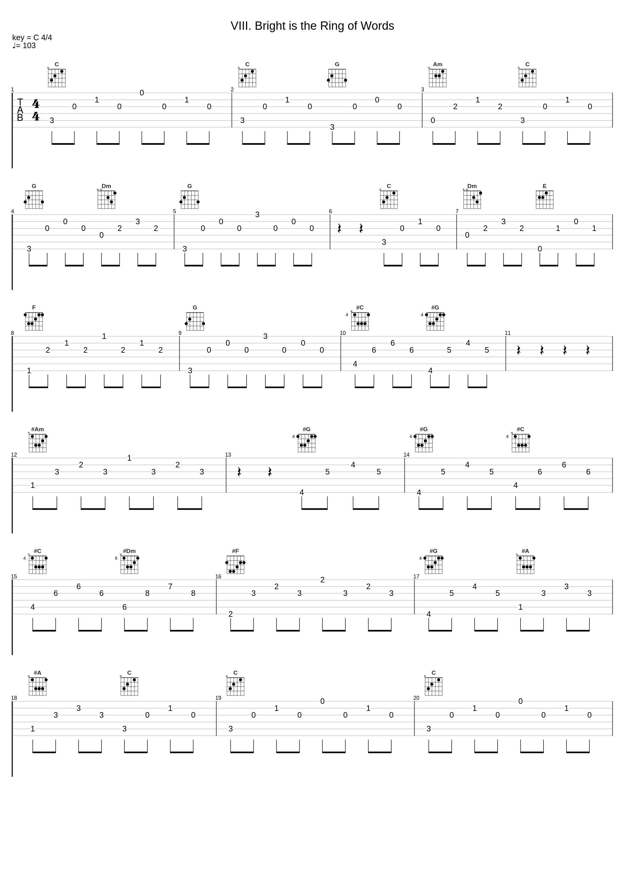 VIII. Bright is the Ring of Words_Ossian Huskinson,Matthew Fletcher,Ralph Vaughan Williams,Robert Louis Stevenson_1